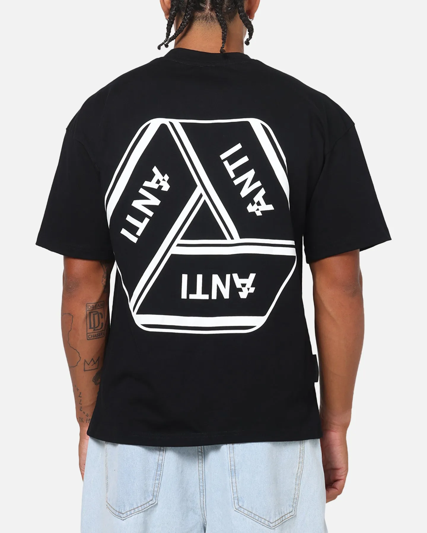 The Anti Order Reverse Logo T-Shirt Black sold by Culture Kings