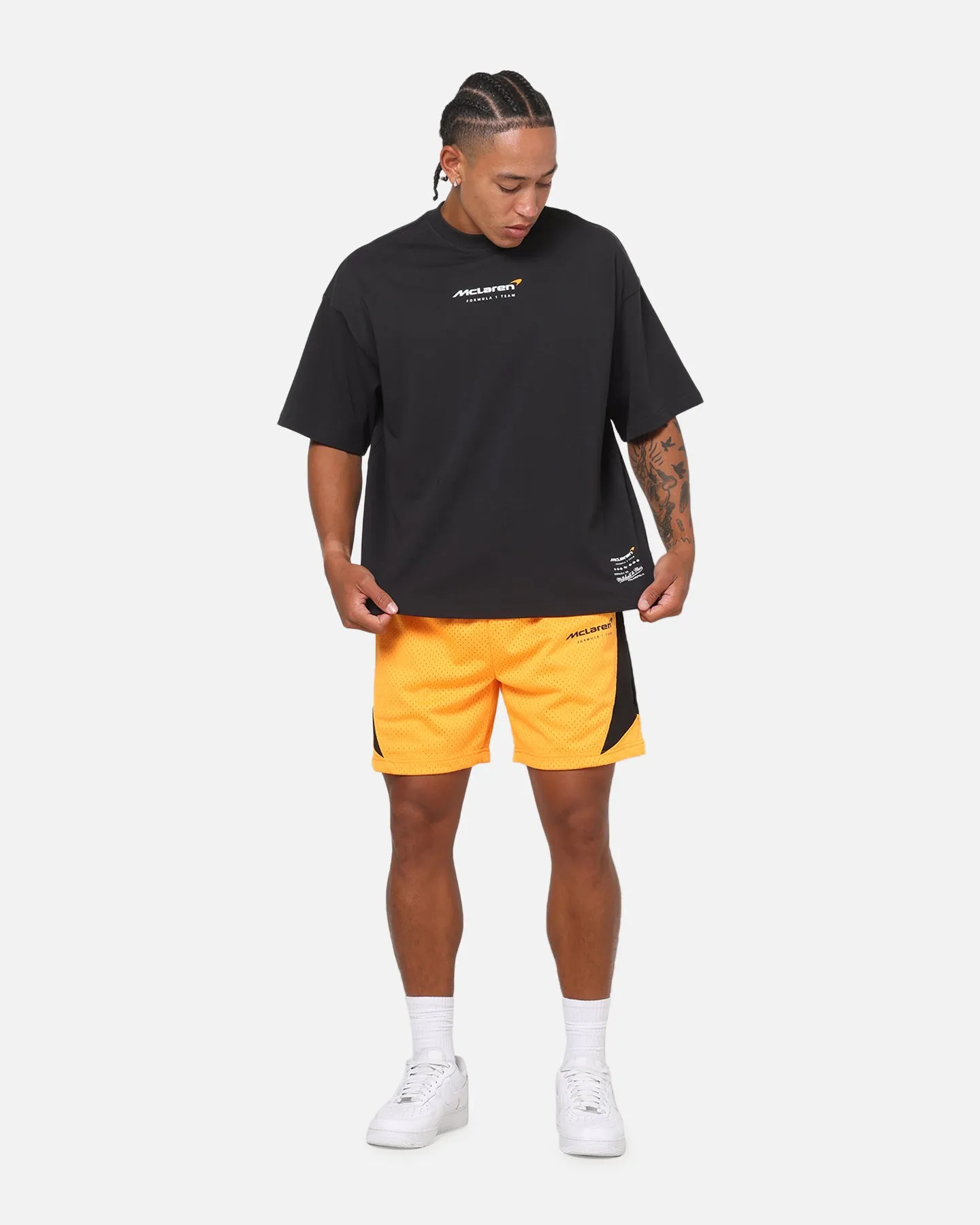 Mitchell & Ness X Mclaren Showcase Boxy T-Shirt Washed Black sold by Culture Kings product image thumbnail 4