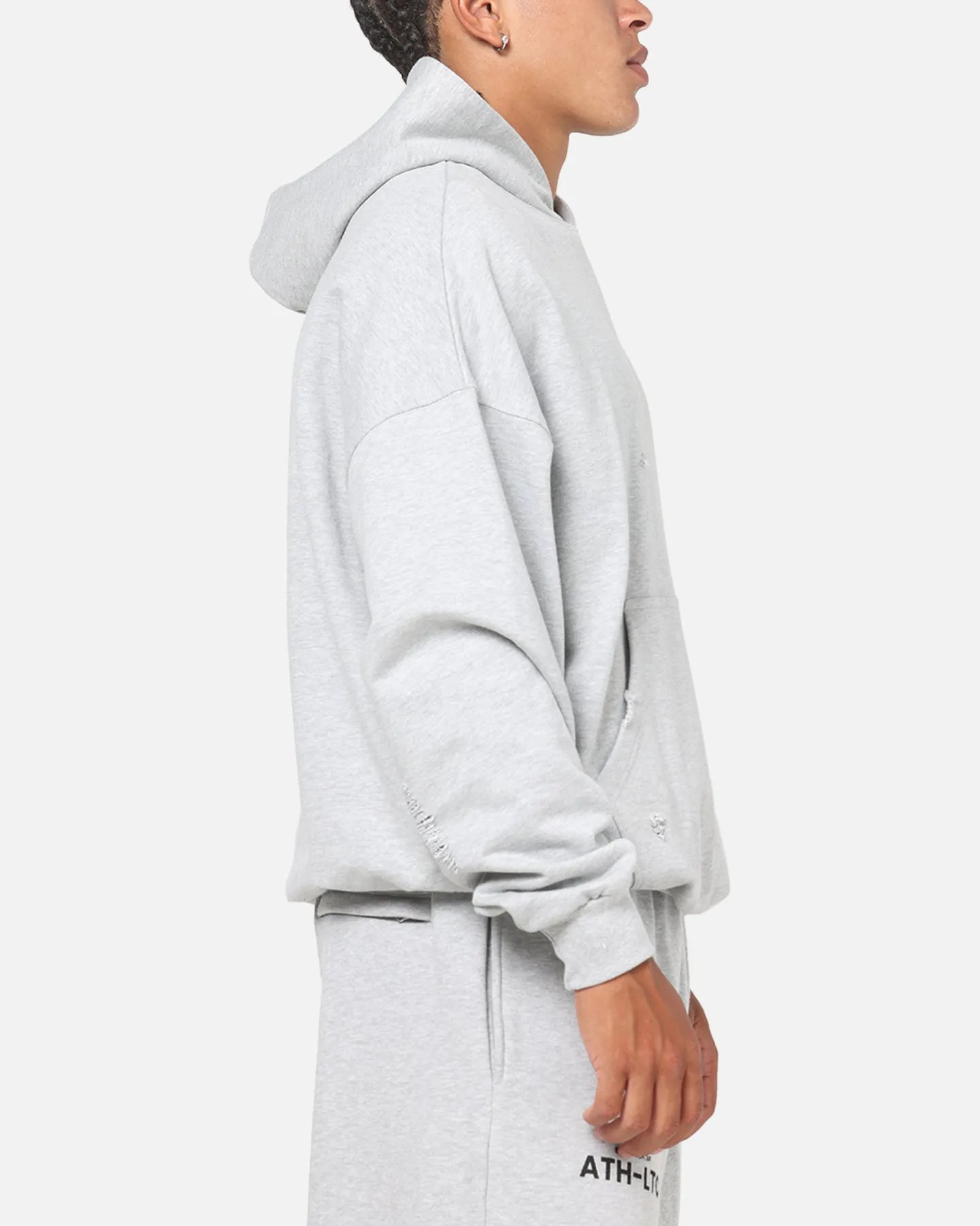 Saint Morta Distressed Hoodie Grey Marle sold by Culture Kings product image thumbnail 5