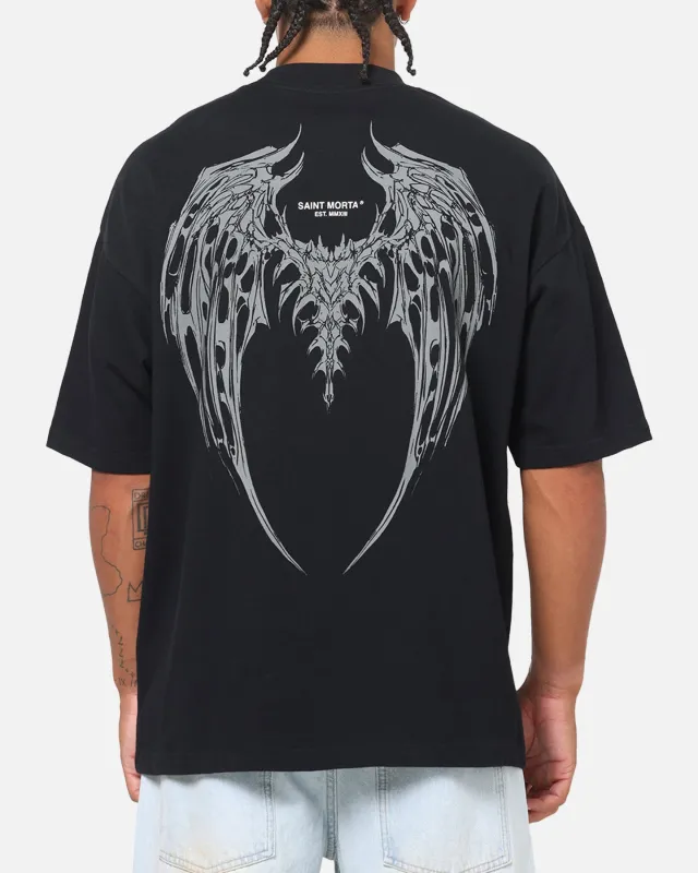 Saint Morta Departed Boxy T-Shirt Black/Grey sold by Culture Kings