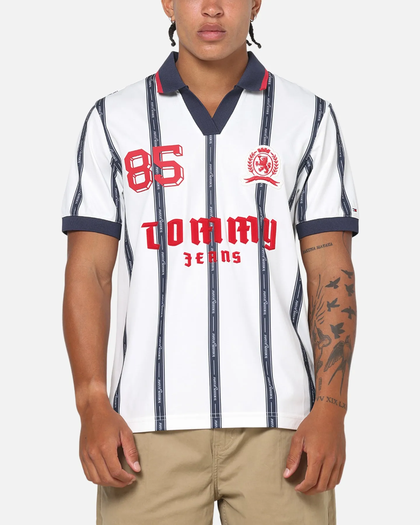 Tommy Jeans Sports Polo T-Shirt Ecru sold by Culture Kings