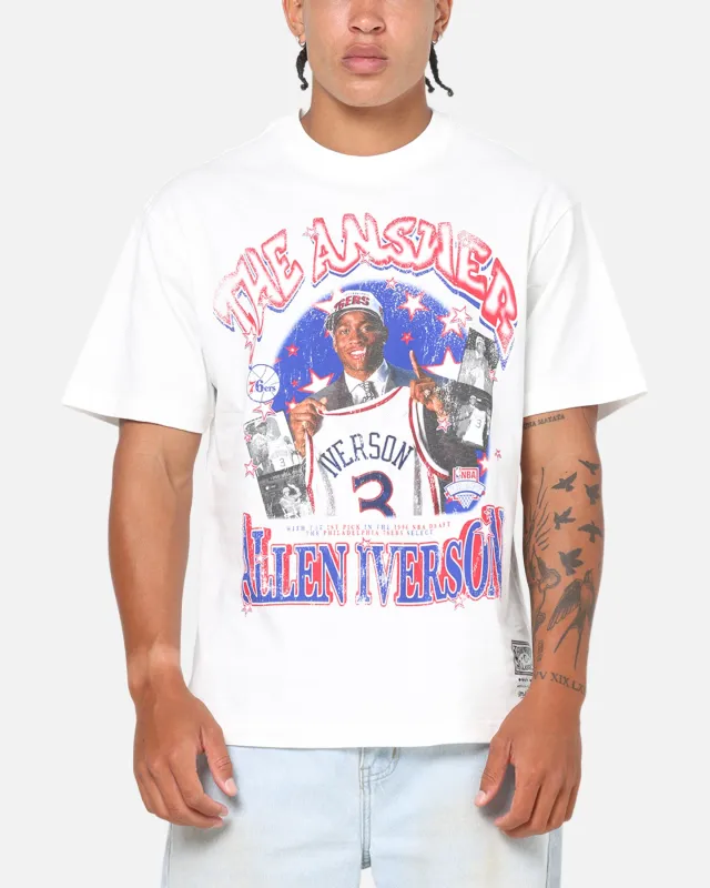 Mitchell & Ness Allen Iverson Star Burster T-Shirt Vintage White sold by Culture Kings