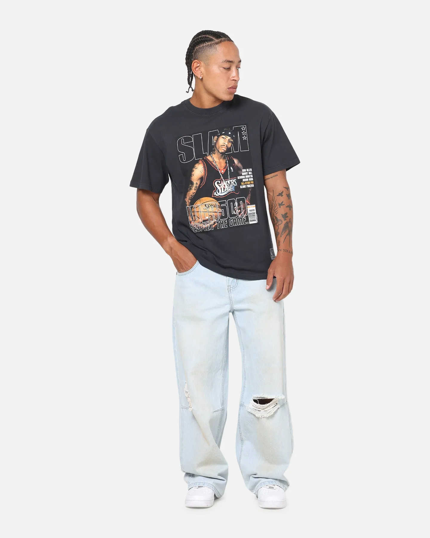 Mitchell & Ness Allen Iverson Slam T-Shirt Washed Black sold by Culture Kings product image thumbnail 2