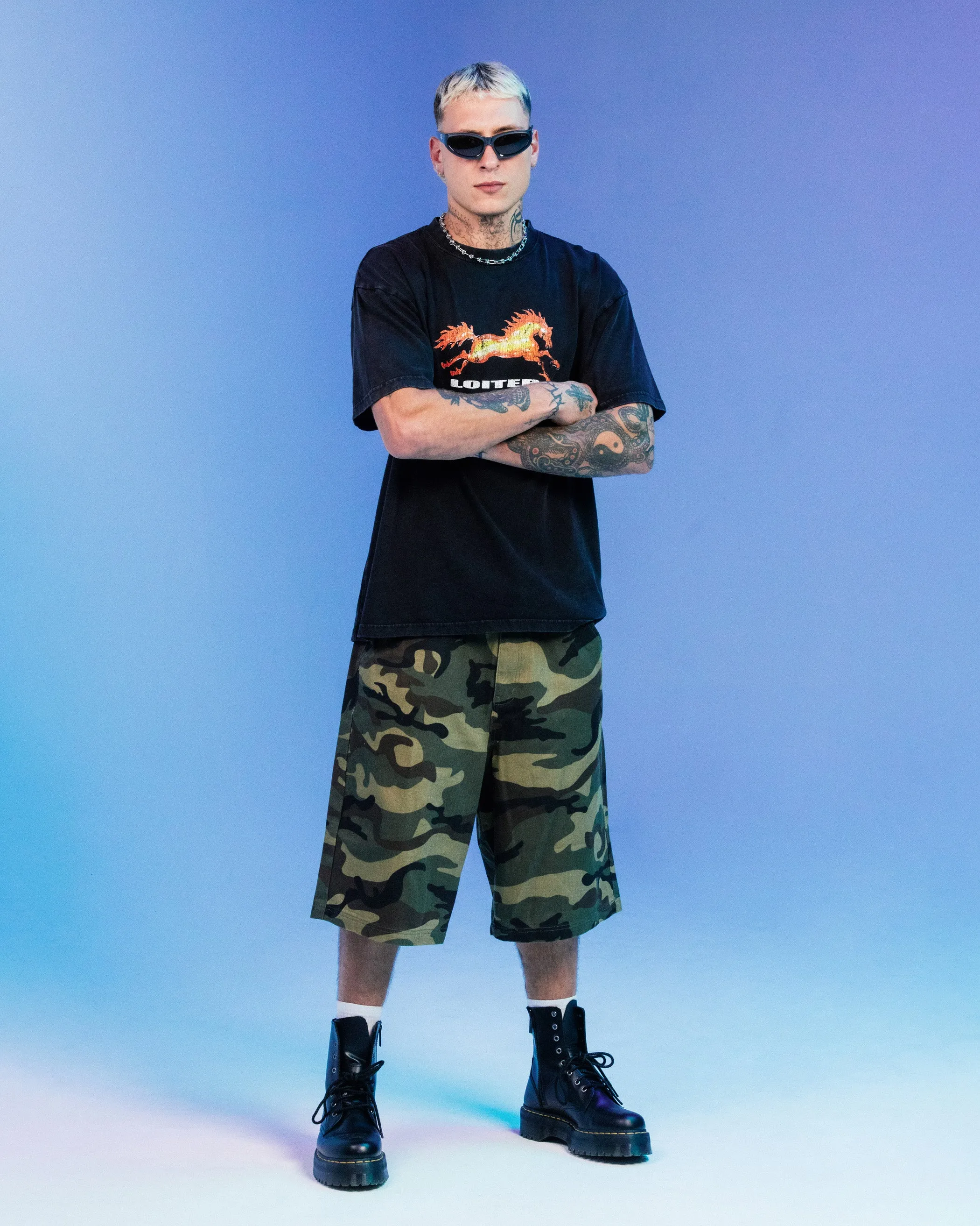 Ed Hardy By Loiter Horse Power Vintage T-Shirt Black Acidwash sold by Culture Kings product image thumbnail 4