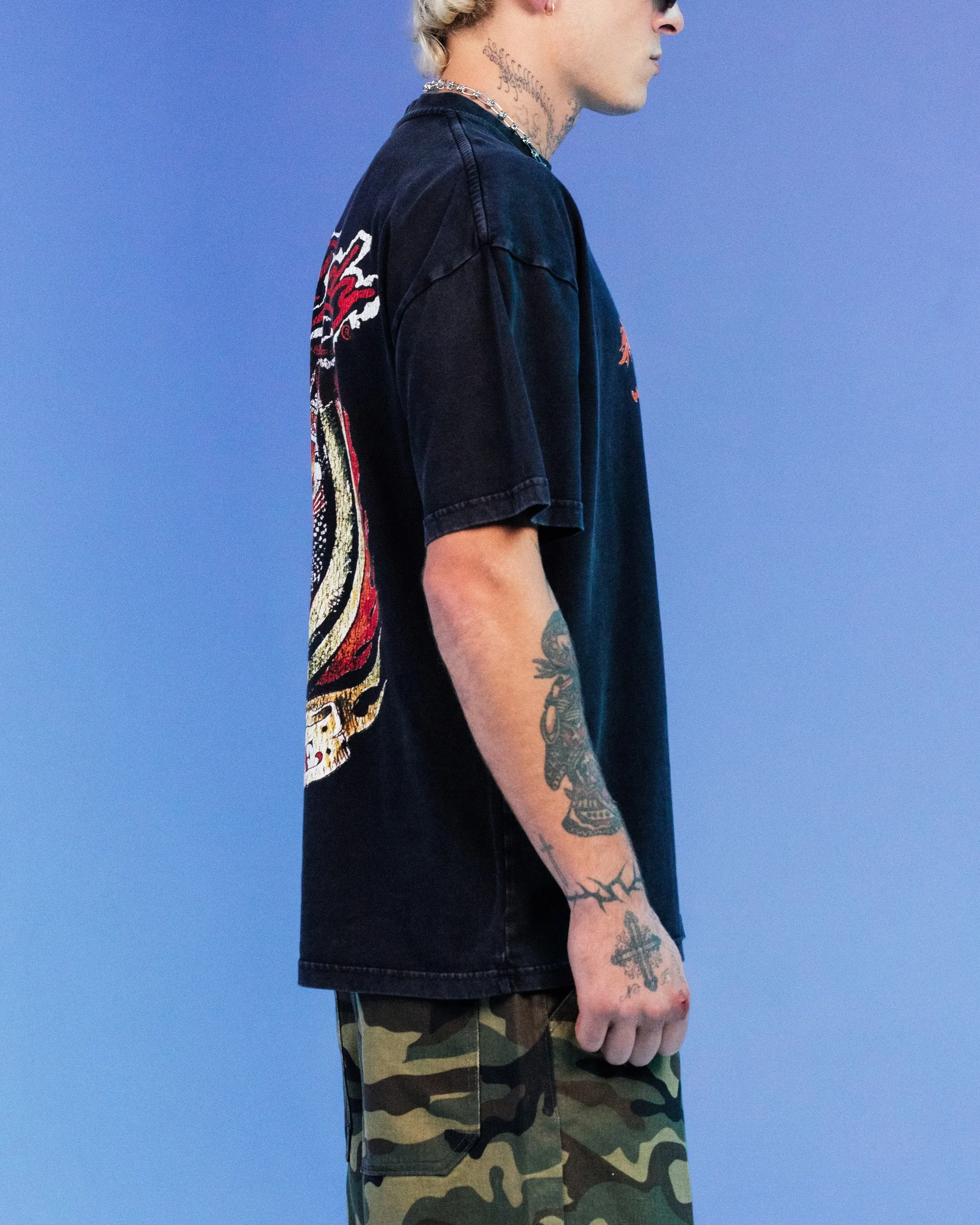 Ed Hardy By Loiter Horse Power Vintage T-Shirt Black Acidwash sold by Culture Kings product image thumbnail 5