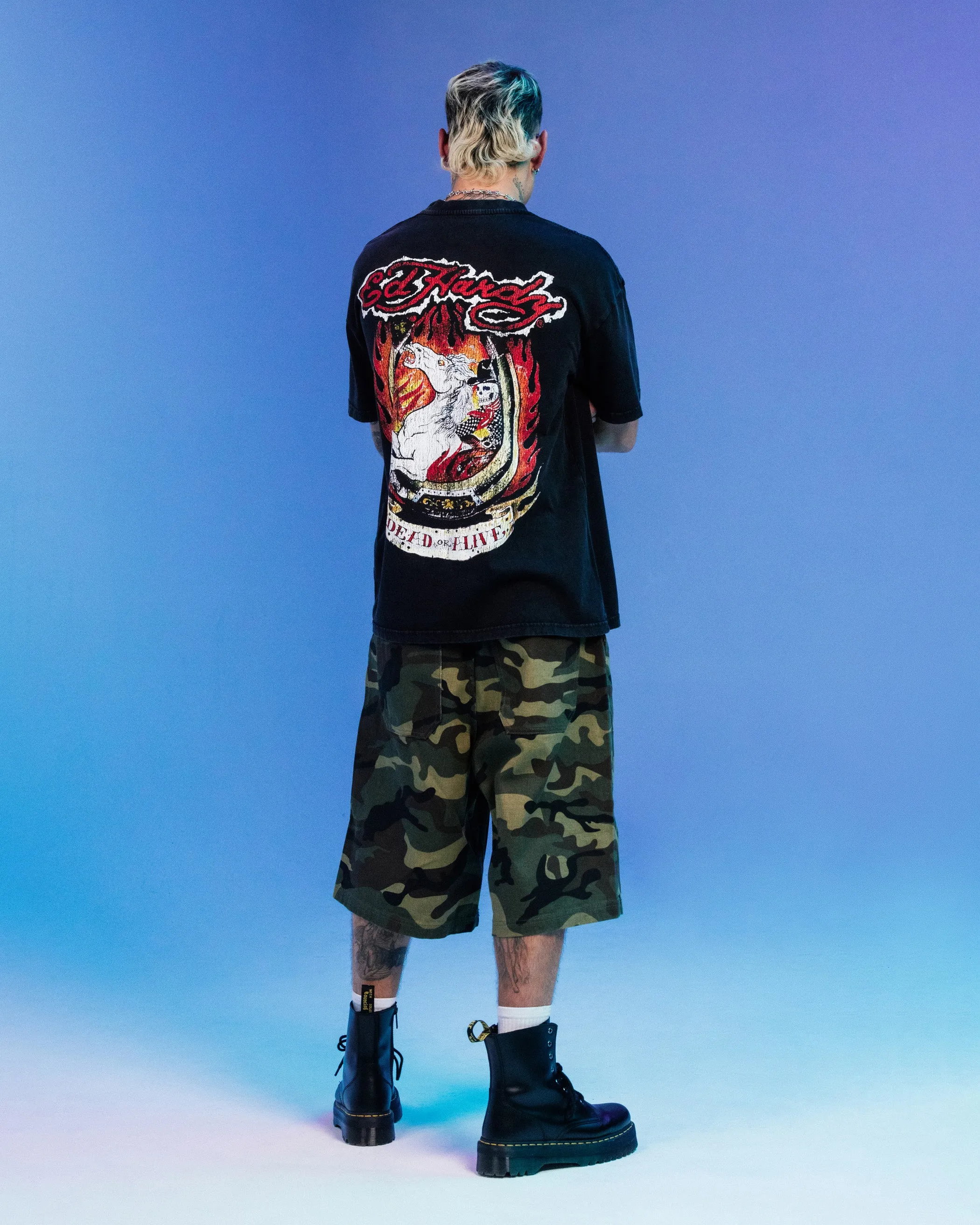 Ed Hardy By Loiter Horse Power Vintage T-Shirt Black Acidwash sold by Culture Kings product image thumbnail 3