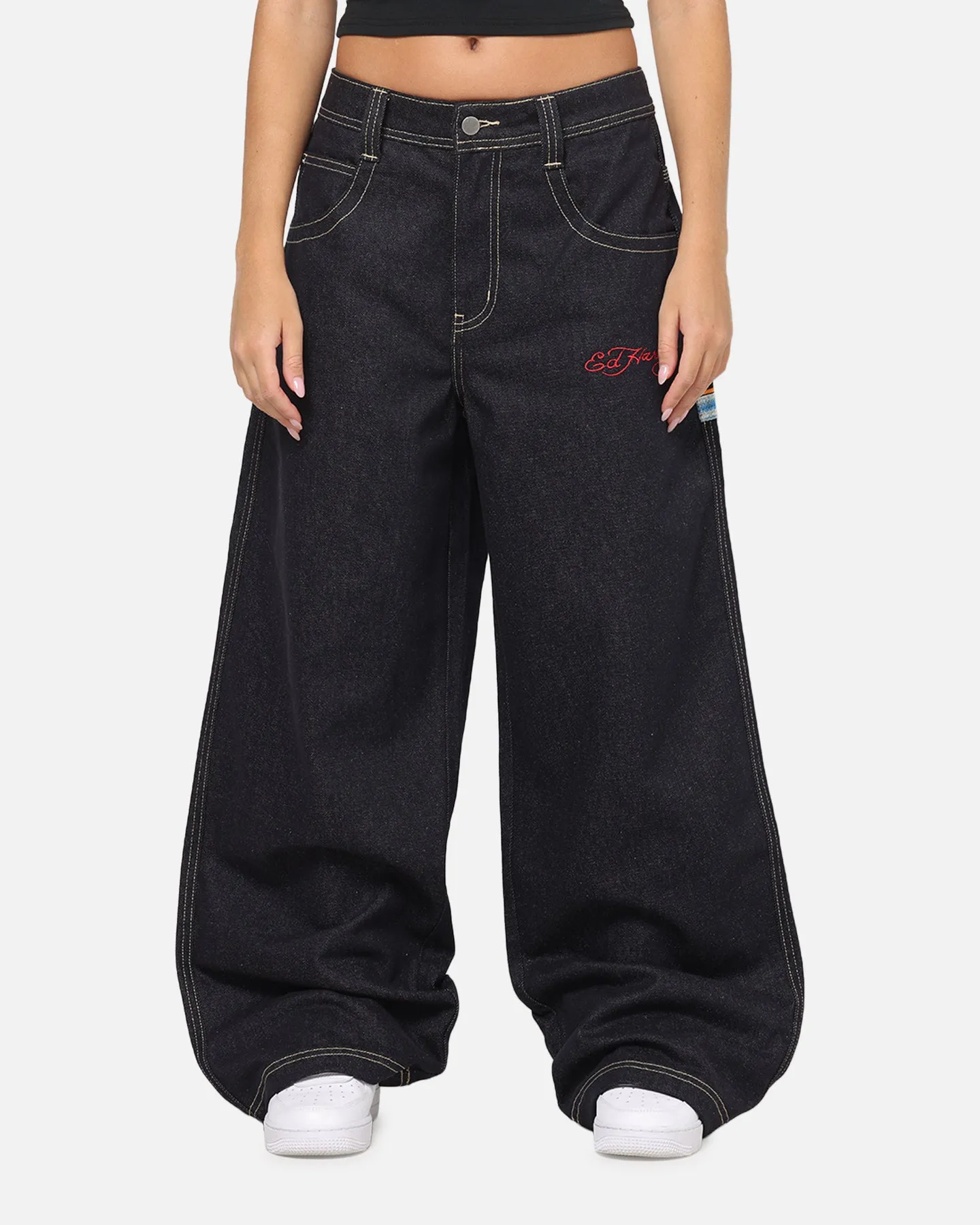 Ed Hardy Dragon Ultra Wide Leg Jeans Indigo Denim sold by Culture Kings product image thumbnail 5