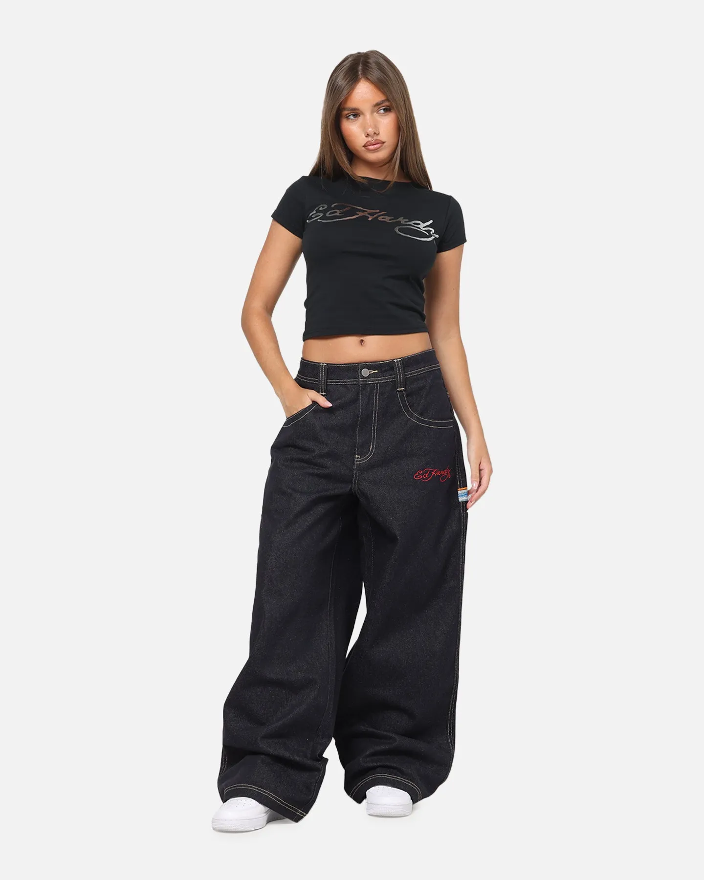 Ed Hardy Dragon Ultra Wide Leg Jeans Indigo Denim sold by Culture Kings product image thumbnail 2