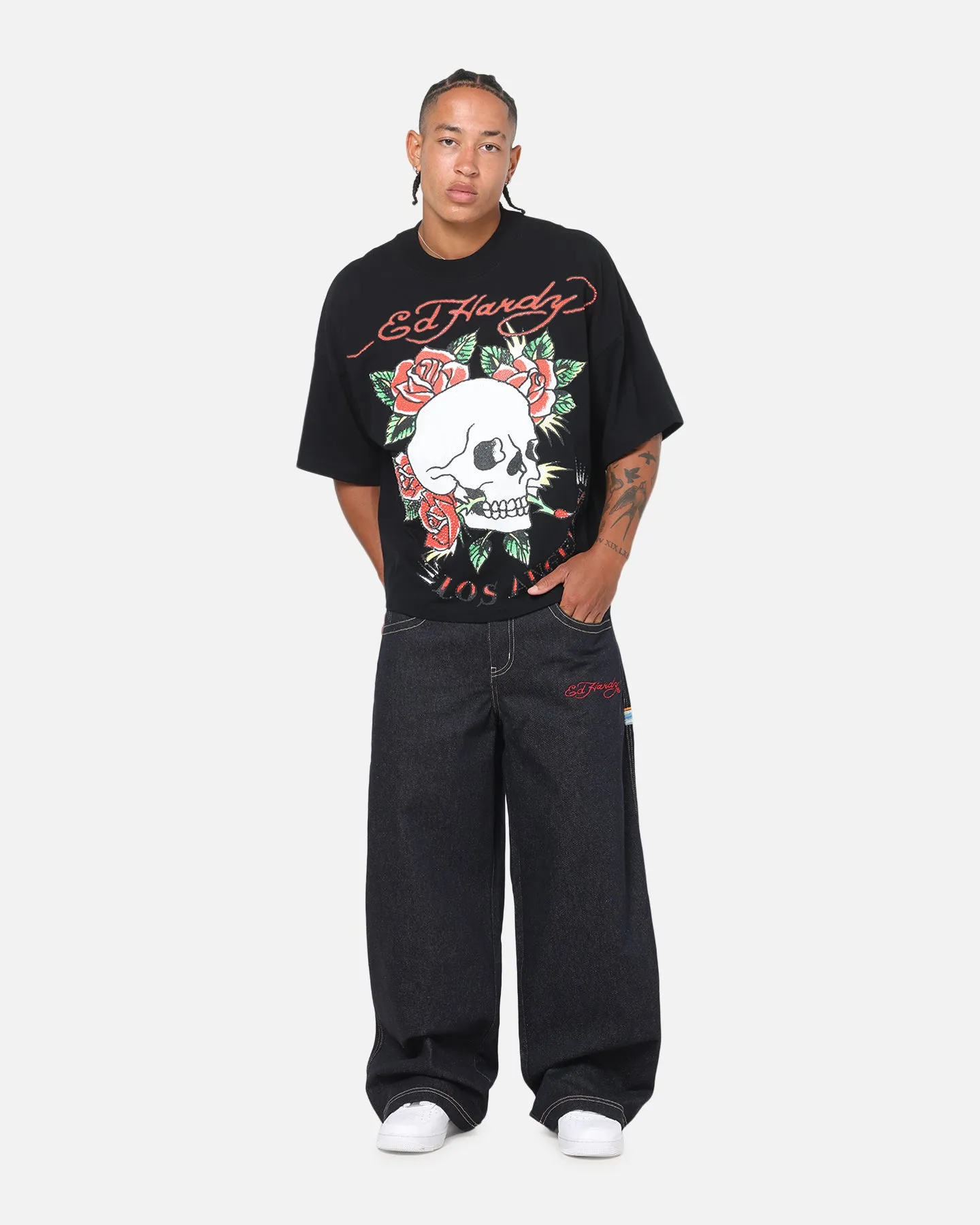 Ed Hardy Dragon Ultra Wide Leg Jeans Indigo Denim sold by Culture Kings product image thumbnail 2