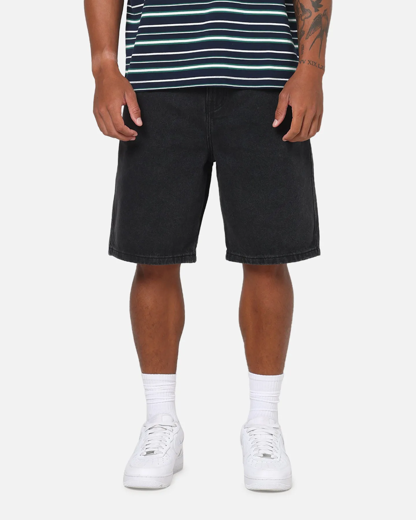 Carre Solace Baggy Jorts Washed Black sold by Culture Kings