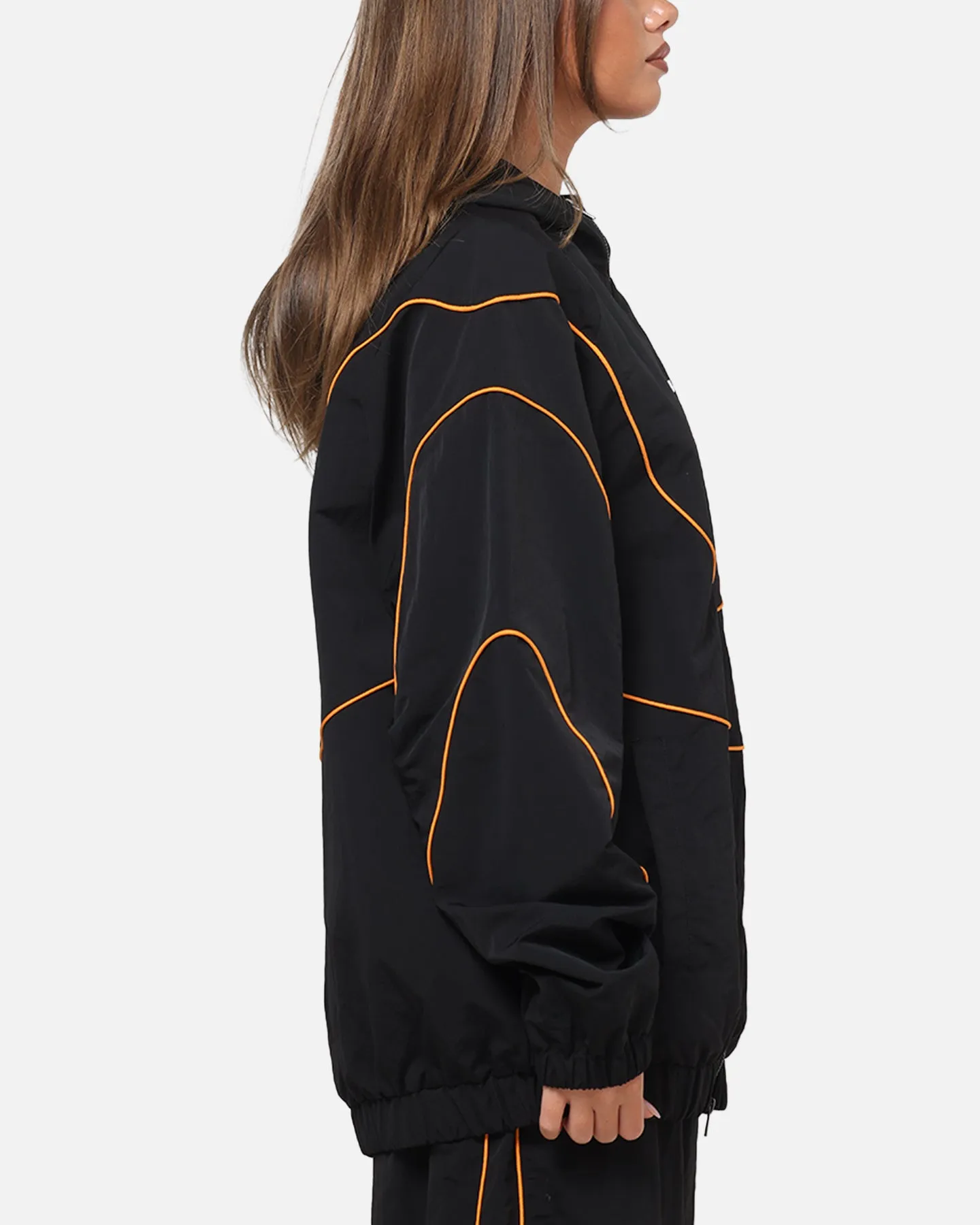 Mitchell & Ness X Mclaren Nylon Tracksuit Zip Hoodie Black/Papaya sold by Culture Kings product image thumbnail 5