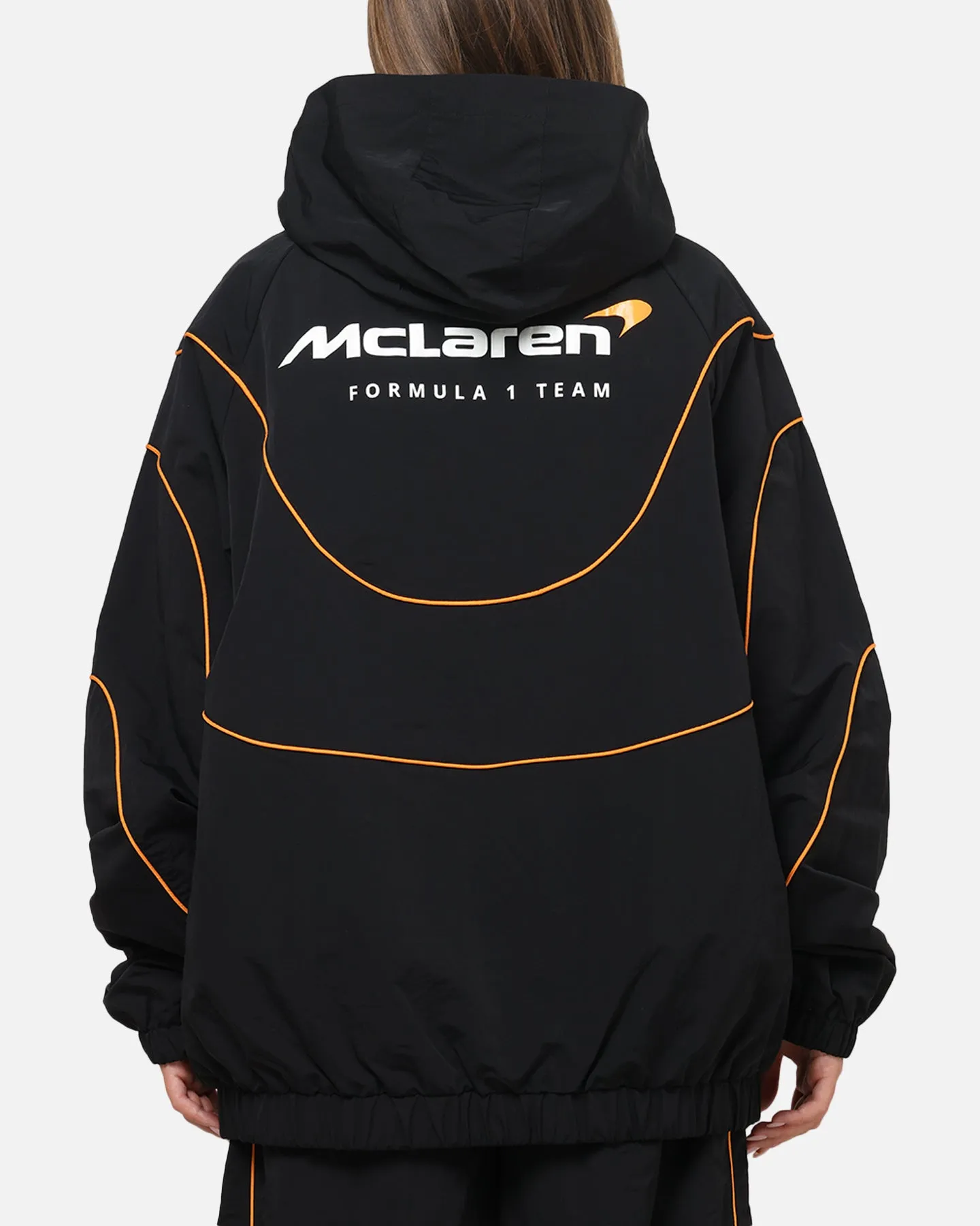 Mitchell & Ness X Mclaren Nylon Tracksuit Zip Hoodie Black/Papaya sold by Culture Kings product image thumbnail 2