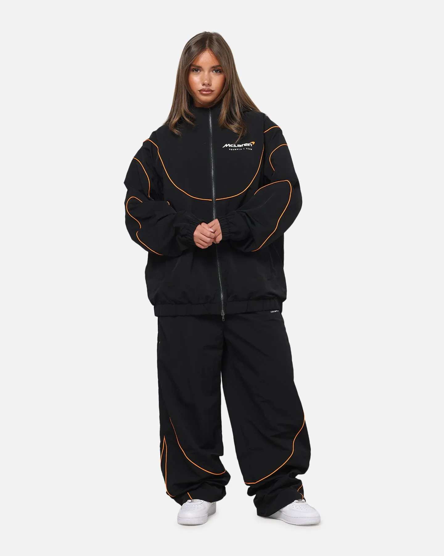 Mitchell & Ness X Mclaren Nylon Tracksuit Pants Black/Papaya sold by Culture Kings product image thumbnail 2