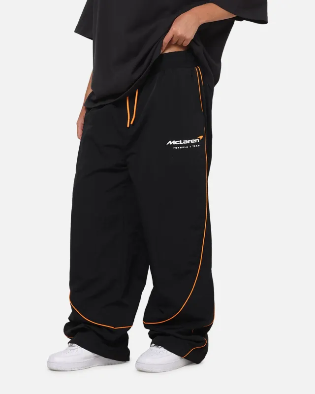Mitchell & Ness X Mclaren Nylon Tracksuit Pants Black/Papaya sold by Culture Kings