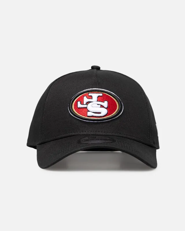 New Era San Francisco 49ers 'Upside Down Logo' 9FORTY A-Frame Snapback Black/Official Team Color sold by Culture Kings