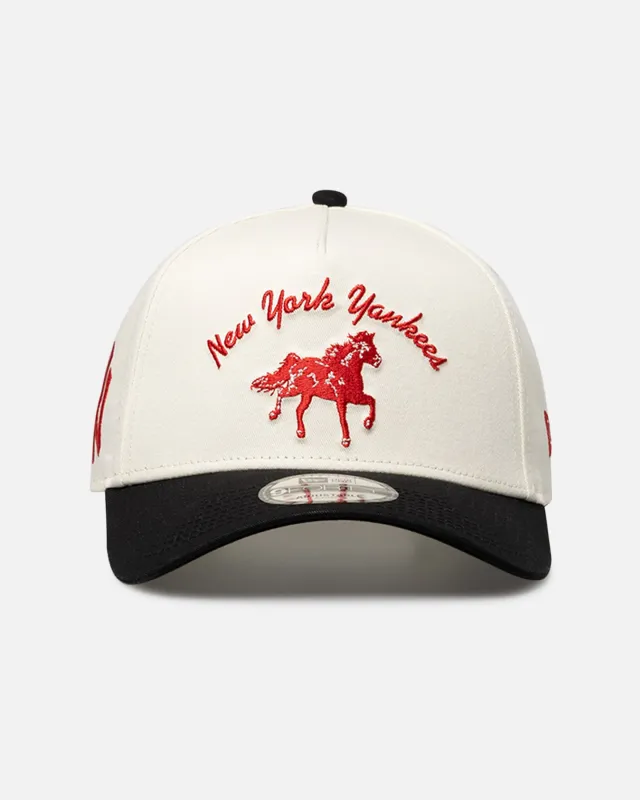 New Era New York Yankees 'Galloping Horse' 9FORTY A-Frame Snapback White/Black sold by Culture Kings