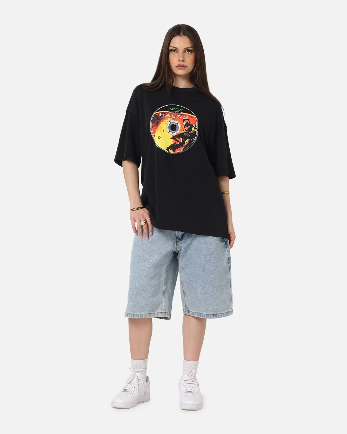 73Studio X Halo Halo 2 Disc Vintage T-Shirt Black Acidwash sold by Culture Kings product image thumbnail 3