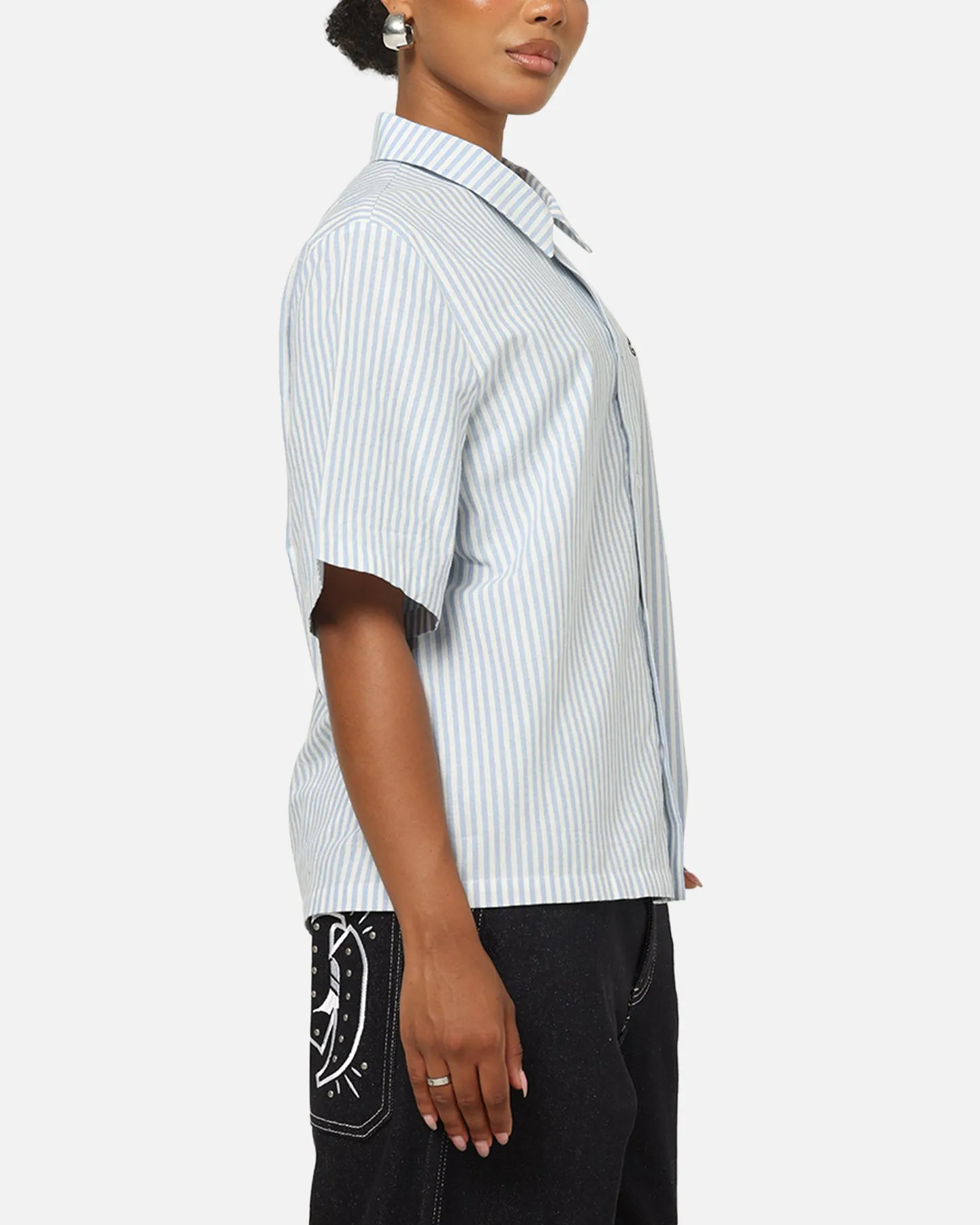 Ed Hardy Panther Button-Up Shirt Blue Pin Stripe sold by Culture Kings product image thumbnail 5