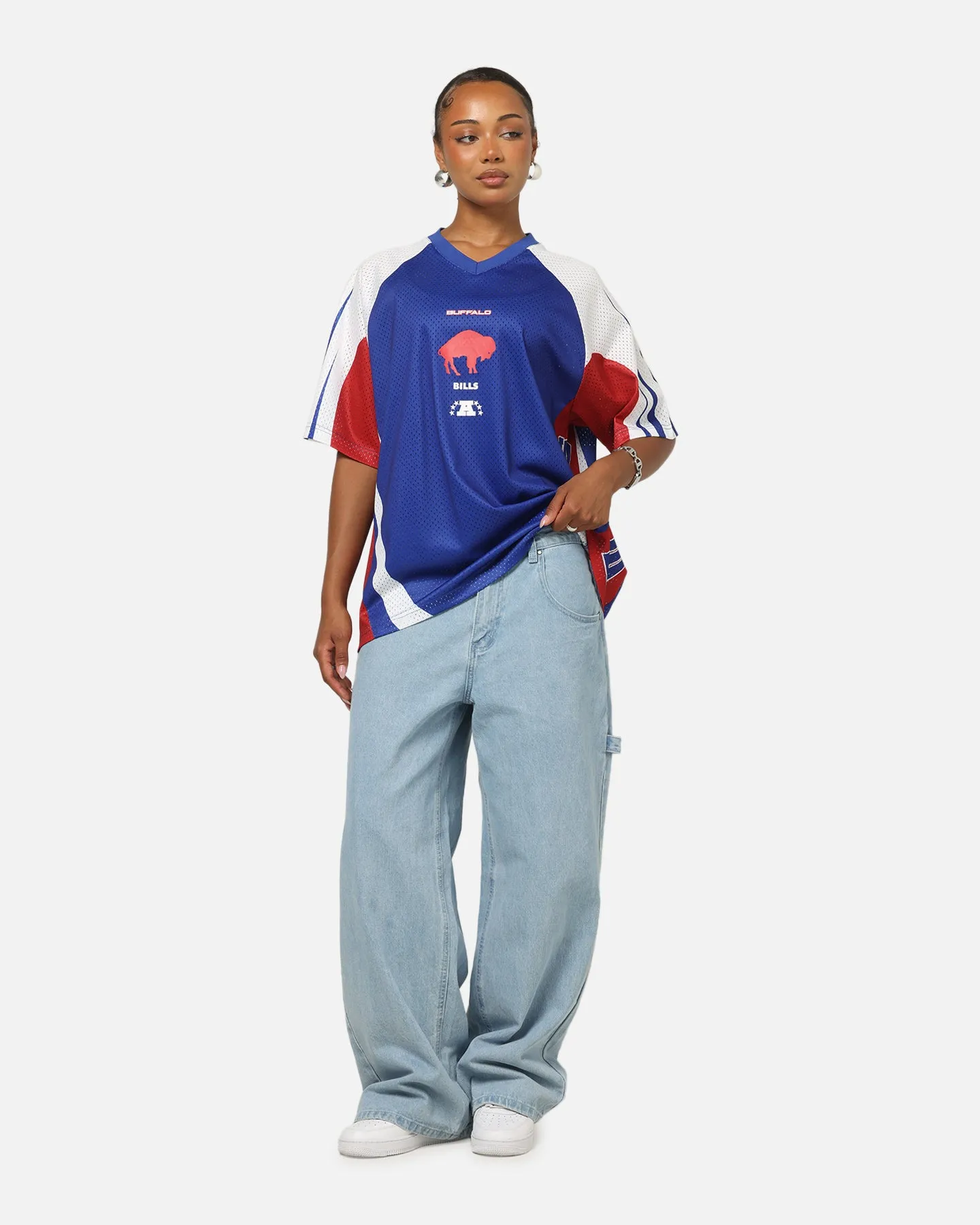 Mitchell & Ness Buffalo Bills Warehouse Rave Jersey White/Blue/Red sold by Culture Kings product image thumbnail 3