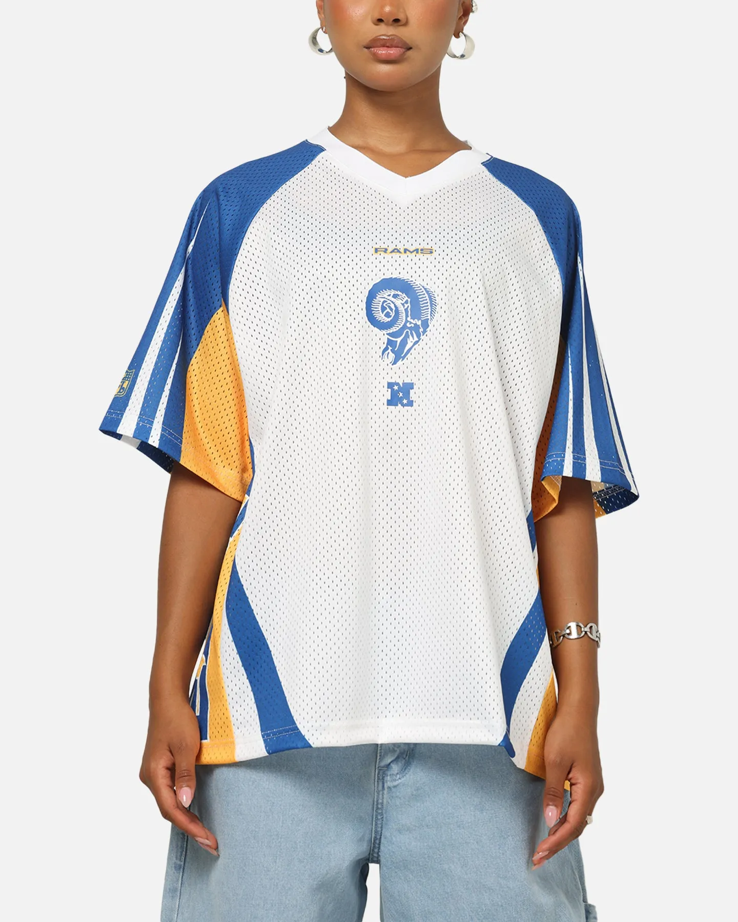 Mitchell & Ness Los Angeles Rams Warehouse Rave Jersey White/Blue/Yellow sold by Culture Kings product image thumbnail 2