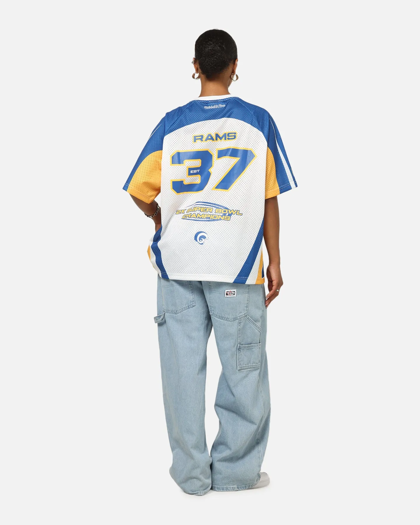 Mitchell & Ness Los Angeles Rams Warehouse Rave Jersey White/Blue/Yellow sold by Culture Kings product image thumbnail 4