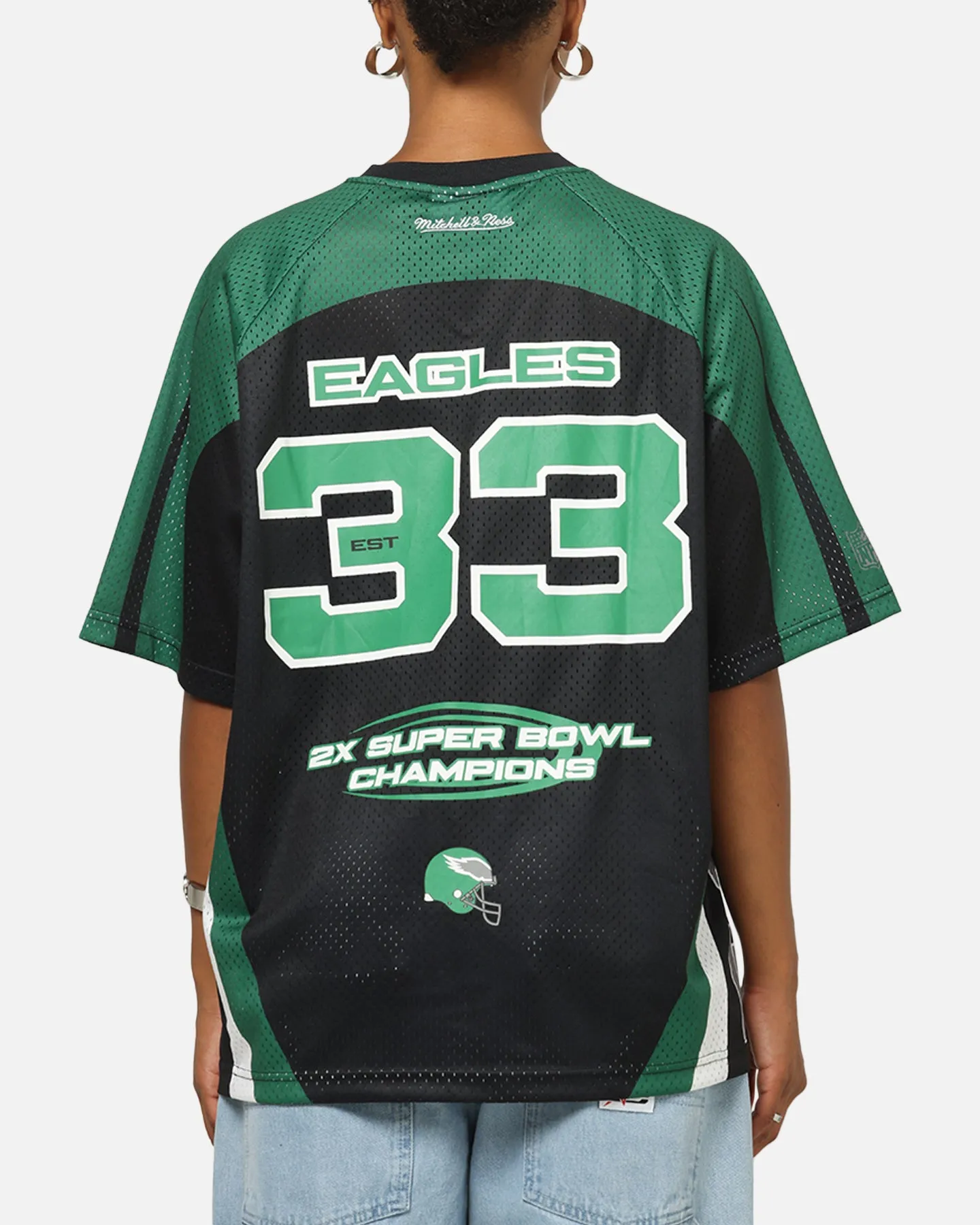 Mitchell & Ness Philadelphia Eagles Warehouse Rave Jersey Black/Green sold by Culture Kings