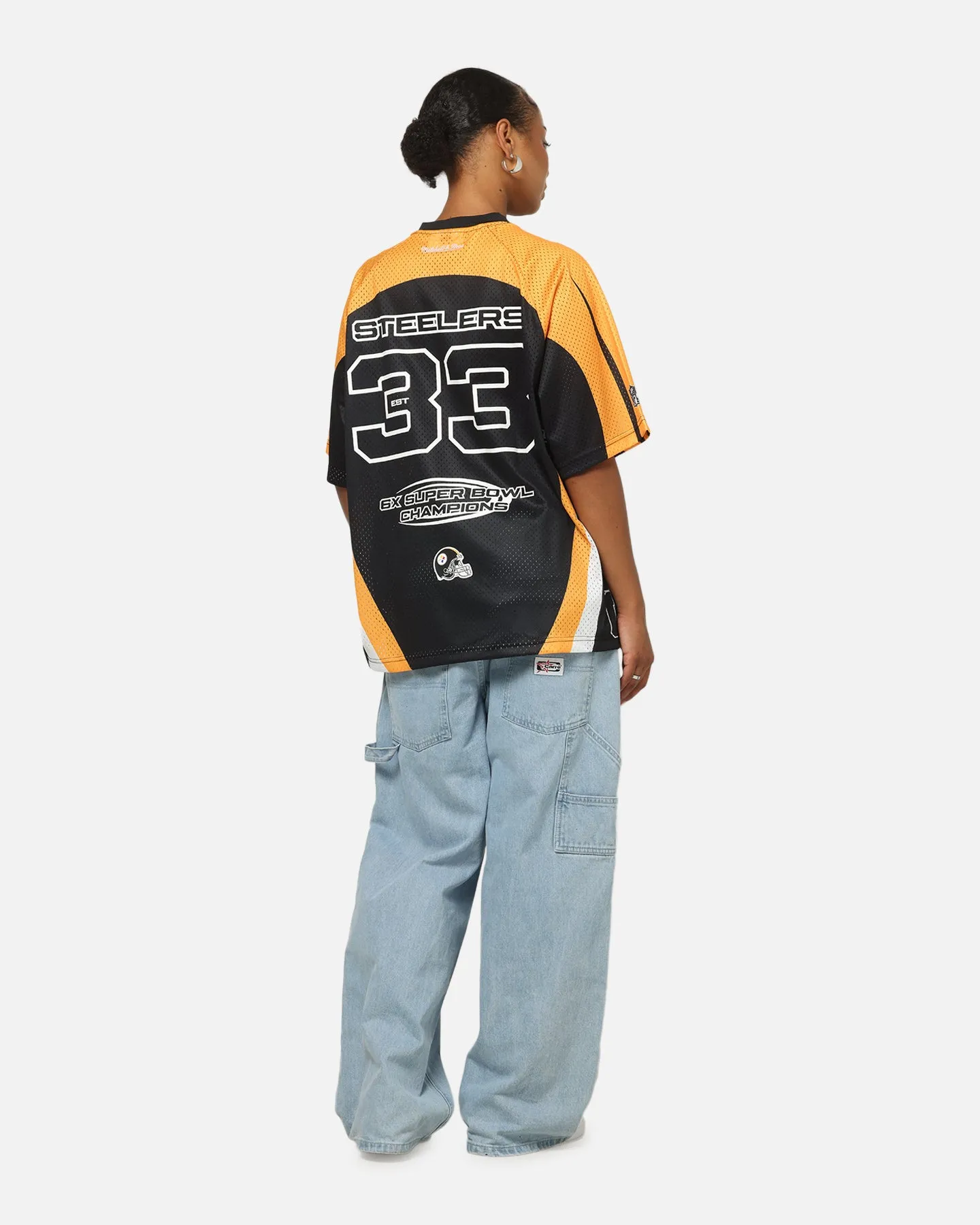 Mitchell & Ness Pittsburgh Steelers Warehouse Rave Jersey Black/Yellow sold by Culture Kings product image thumbnail 4