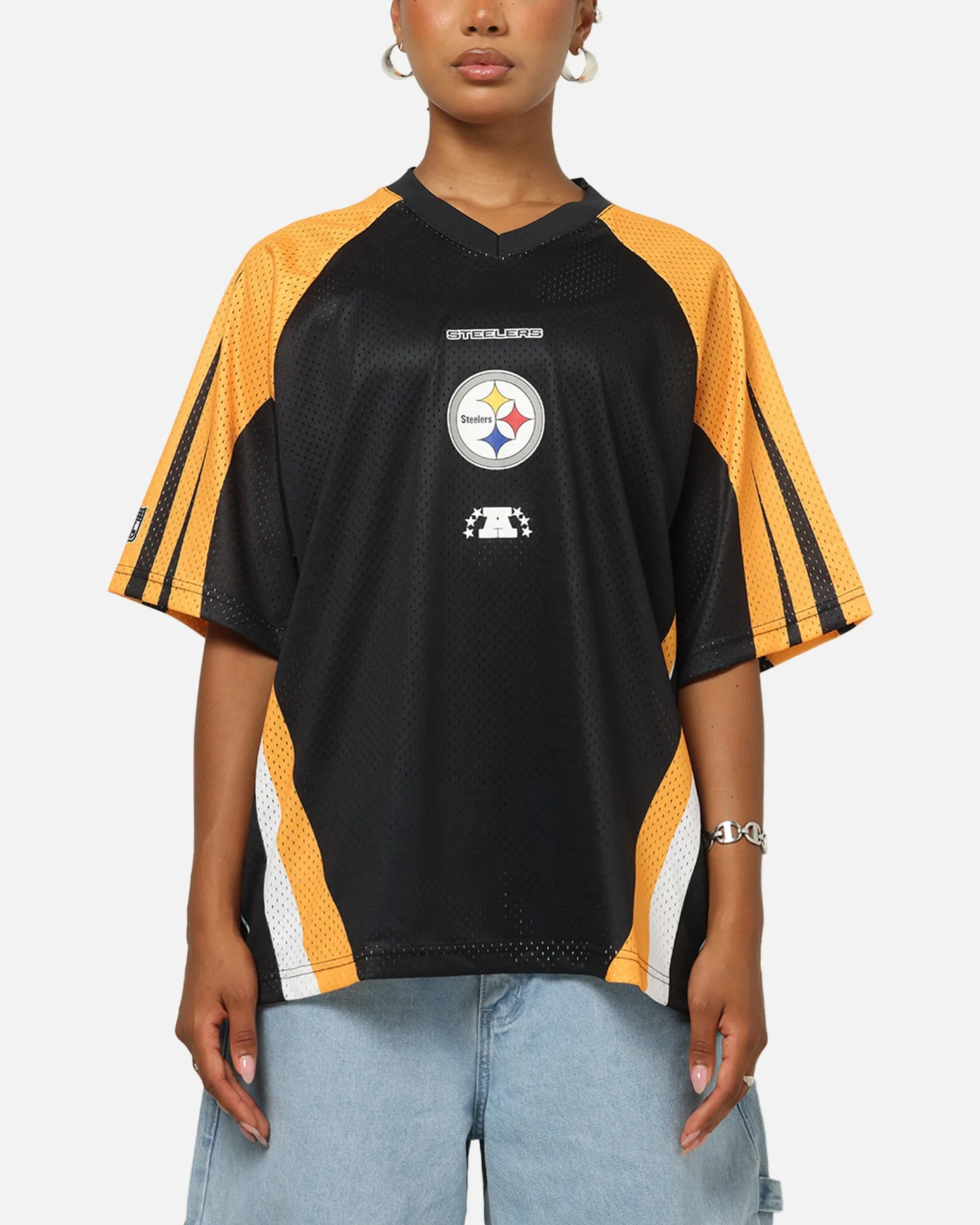 Mitchell & Ness Pittsburgh Steelers Warehouse Rave Jersey Black/Yellow sold by Culture Kings