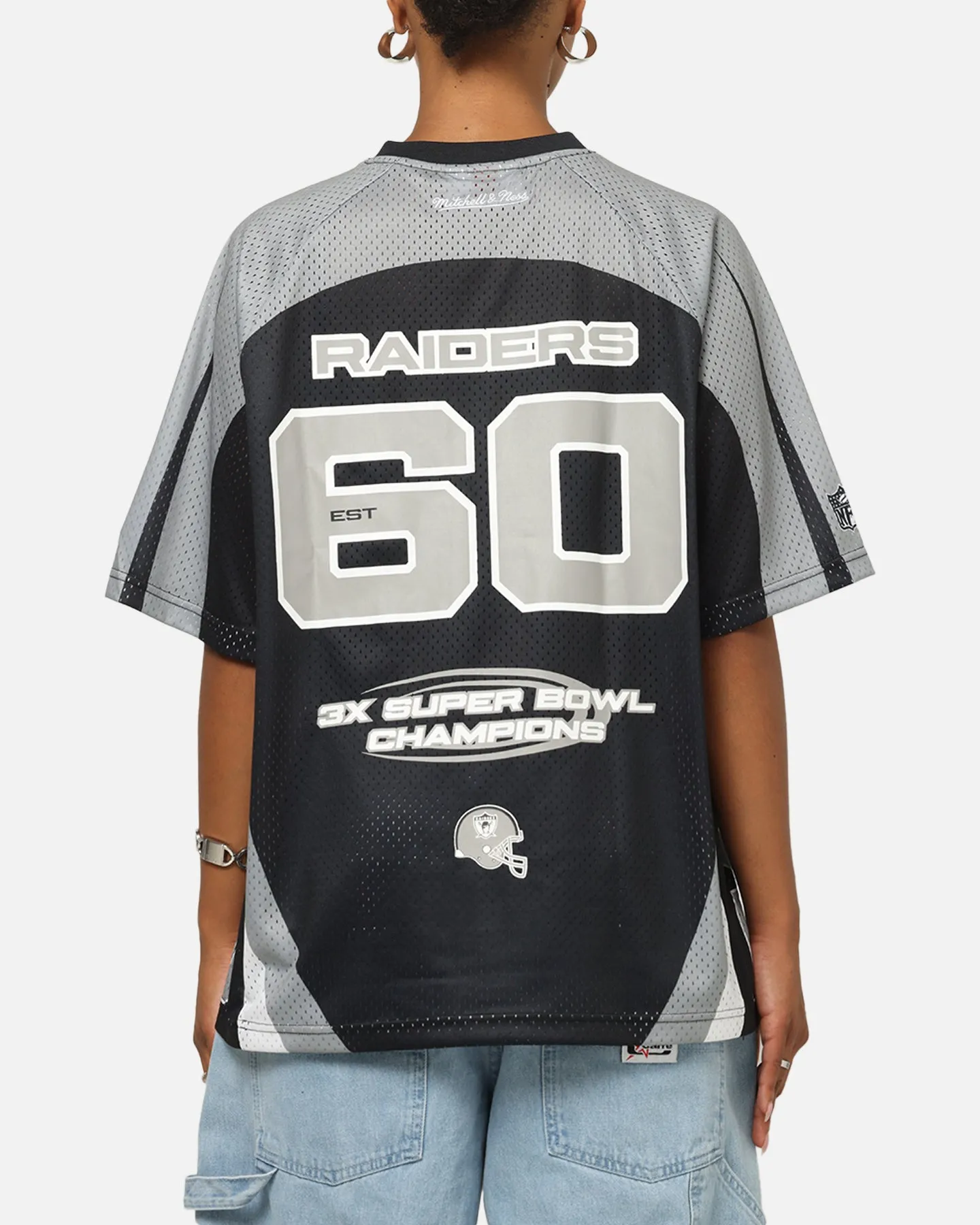 Mitchell & Ness Las Vegas Raiders Warehouse Rave Jersey Black/Grey/White sold by Culture Kings product image thumbnail 2