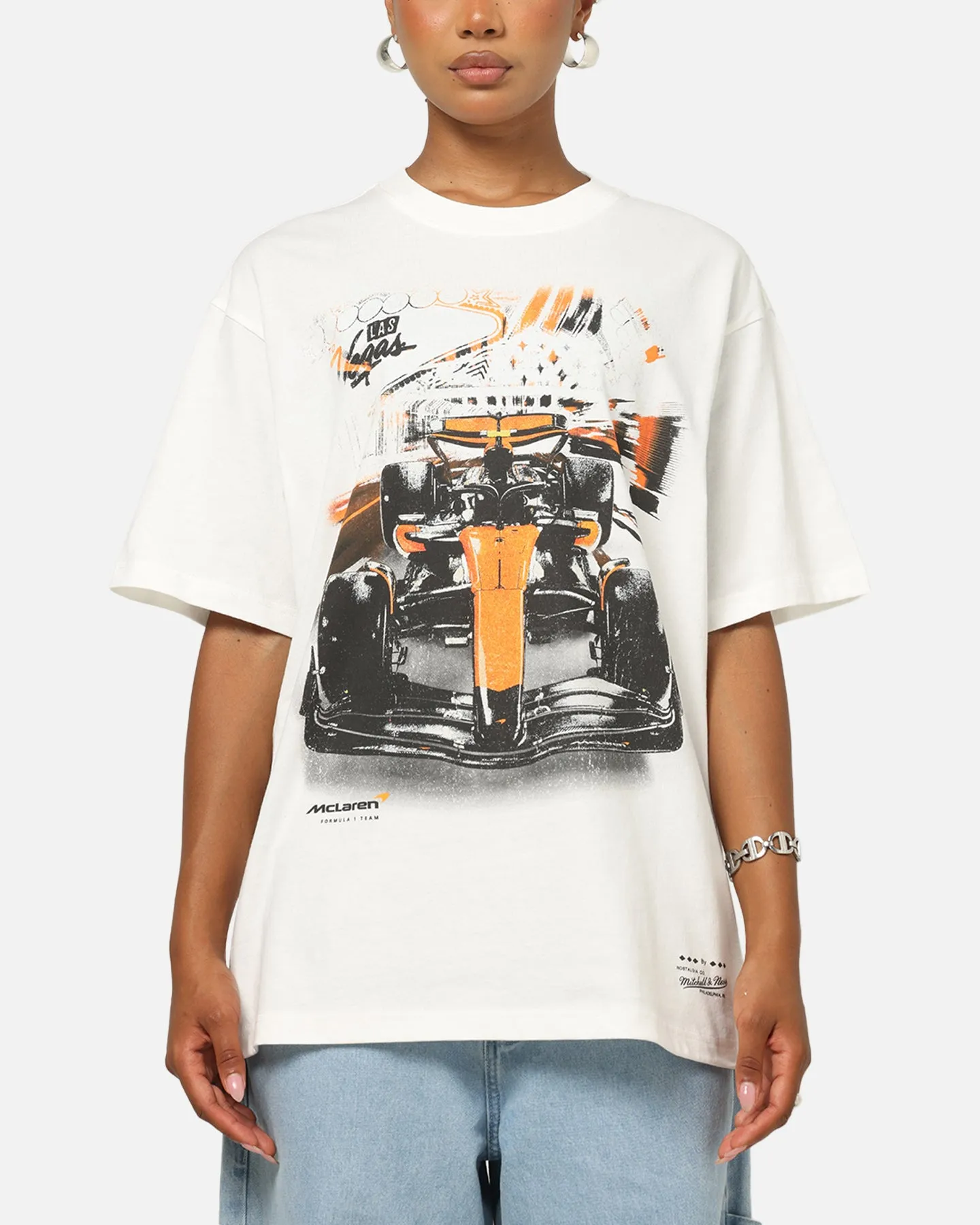 Mitchell & Ness X Mclaren Vegas 2025 T-Shirt Vintage White sold by Culture Kings