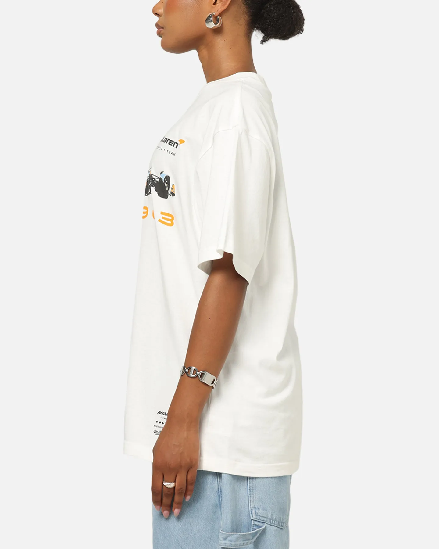 Mitchell & Ness X Mclaren Tailgate T-Shirt Vintage White sold by Culture Kings product image thumbnail 5