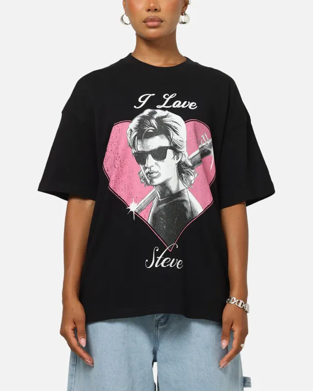 73Studio X Stranger Things I Love Steve Heavy T-Shirt Black made by Culture Kings