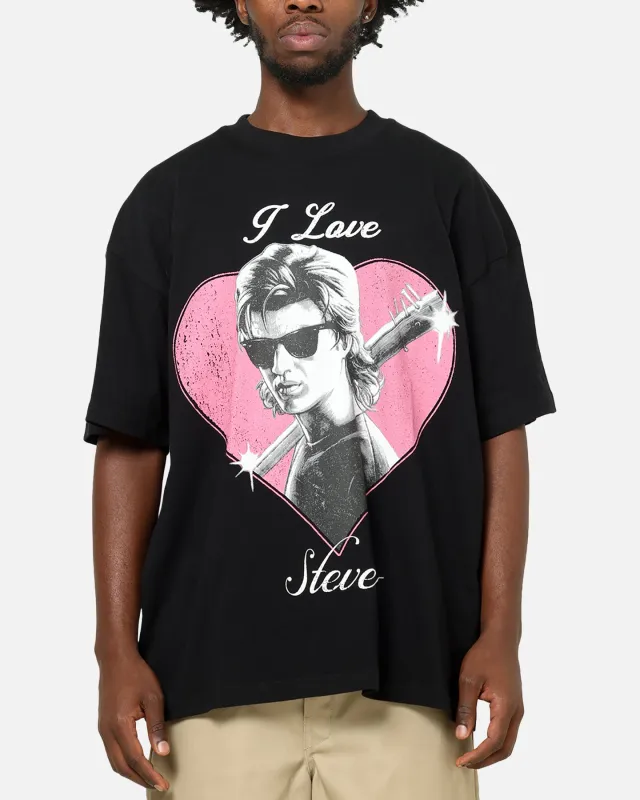 73Studio X Stranger Things I Love Steve Heavy T-Shirt Black made by Culture Kings