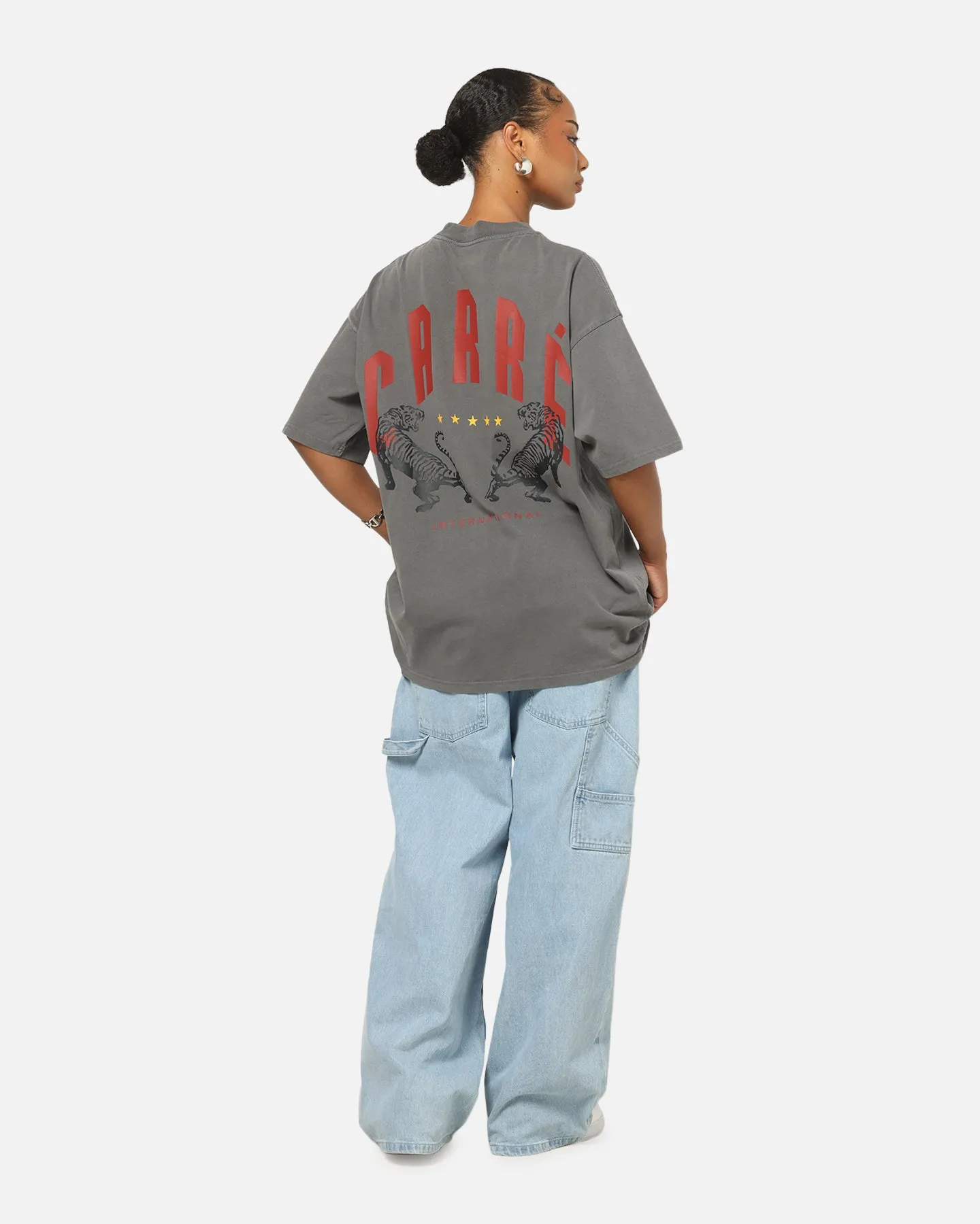 Carre Tiger Glow T-Shirt Washed Charcoal sold by Culture Kings product image thumbnail 3