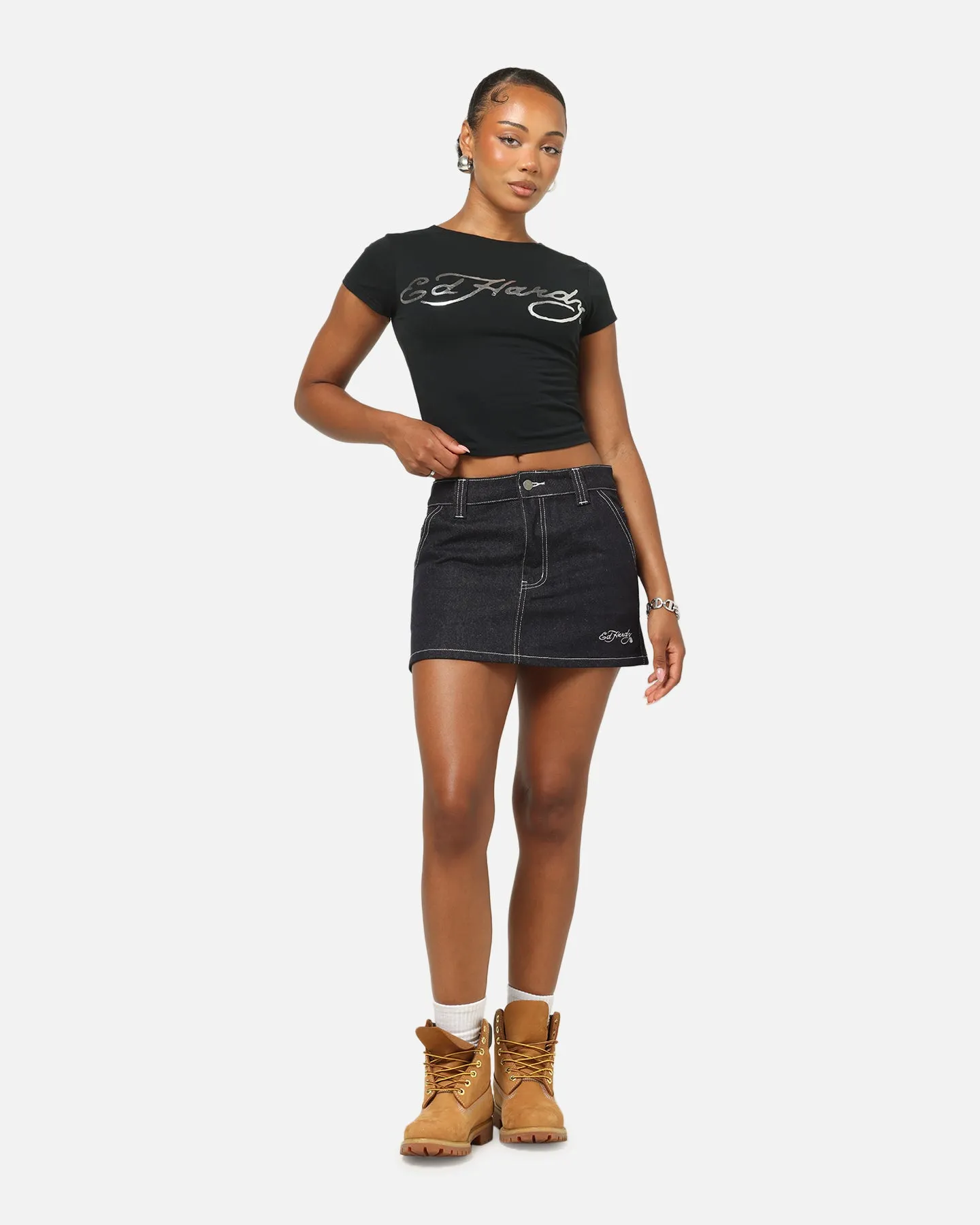 Ed Hardy Women's Steller Mini Skirt Mid Blue sold by Culture Kings product image thumbnail 2