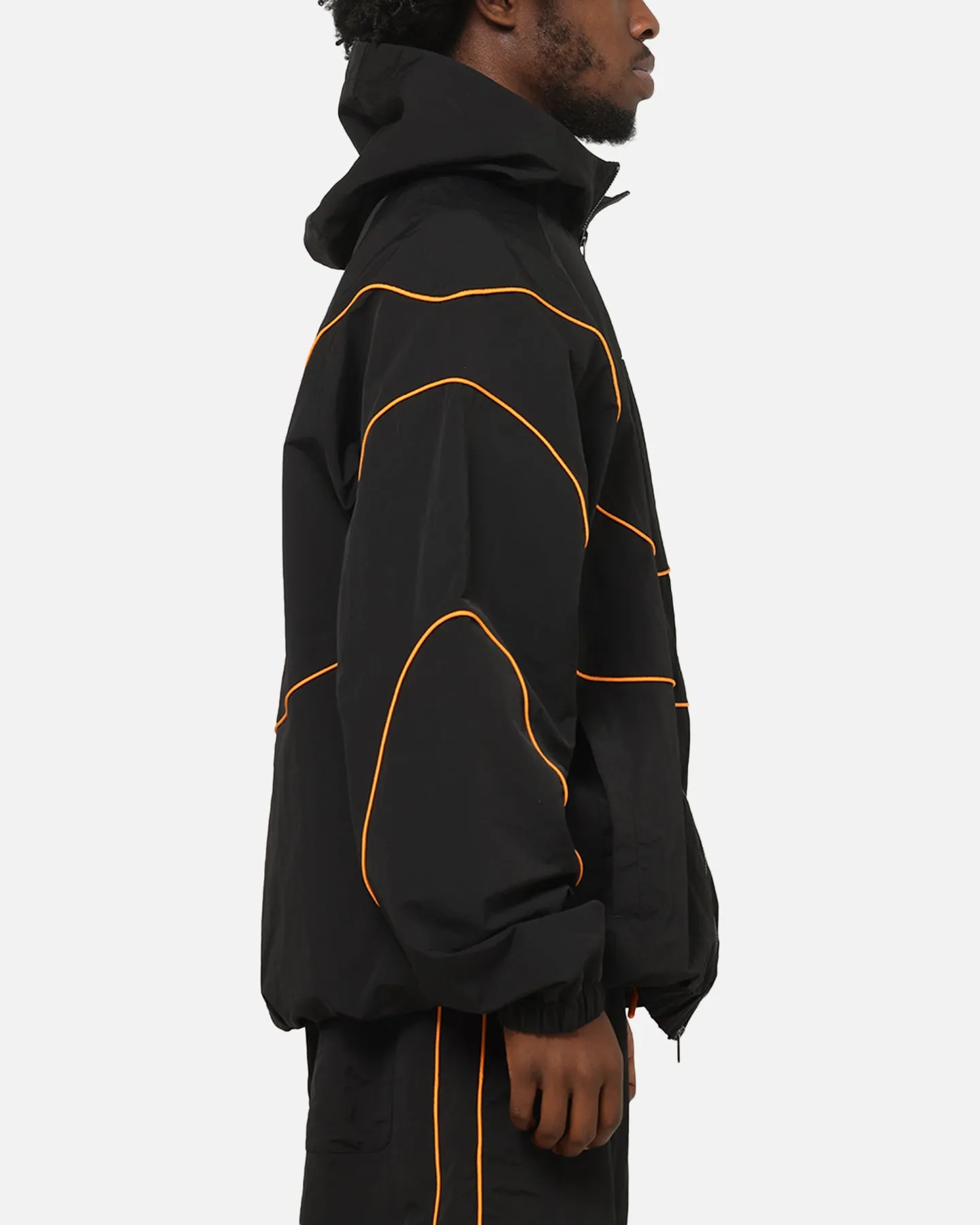 Mitchell & Ness X Mclaren Nylon Tracksuit Zip Hoodie Black/Papaya sold by Culture Kings product image thumbnail 5