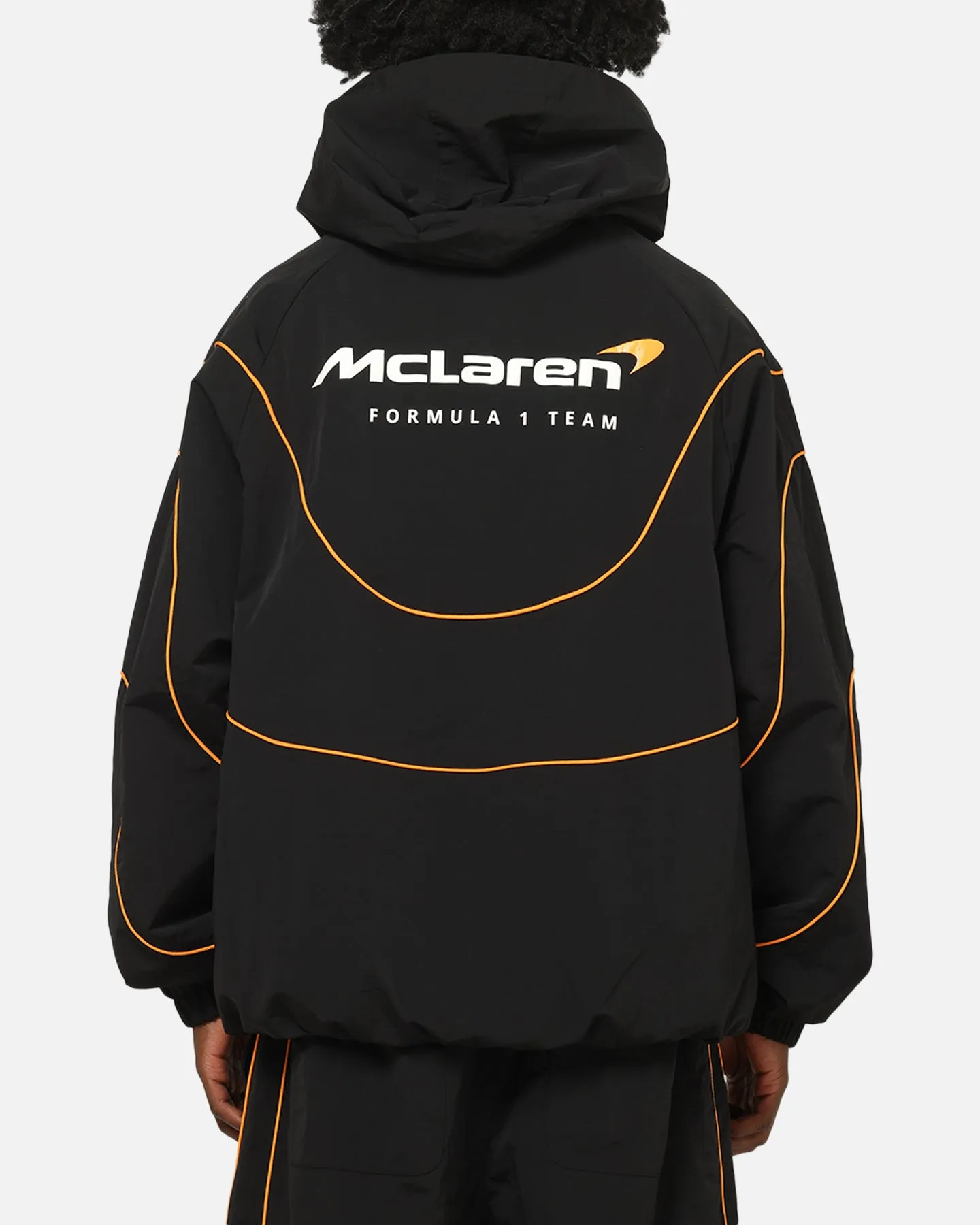 Mitchell & Ness X Mclaren Nylon Tracksuit Zip Hoodie Black/Papaya sold by Culture Kings product image thumbnail 2