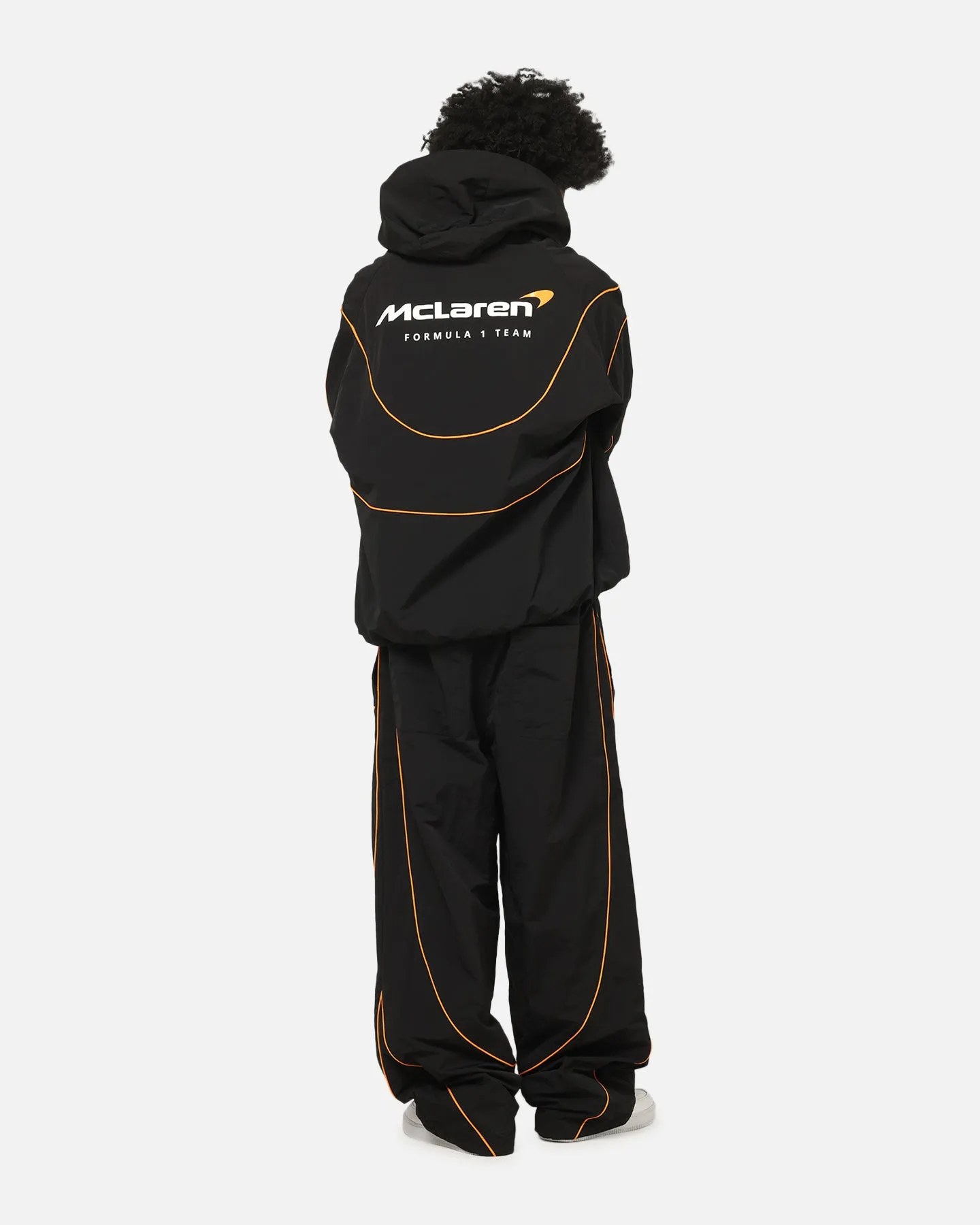 Mitchell & Ness X Mclaren Nylon Tracksuit Zip Hoodie Black/Papaya sold by Culture Kings product image thumbnail 4