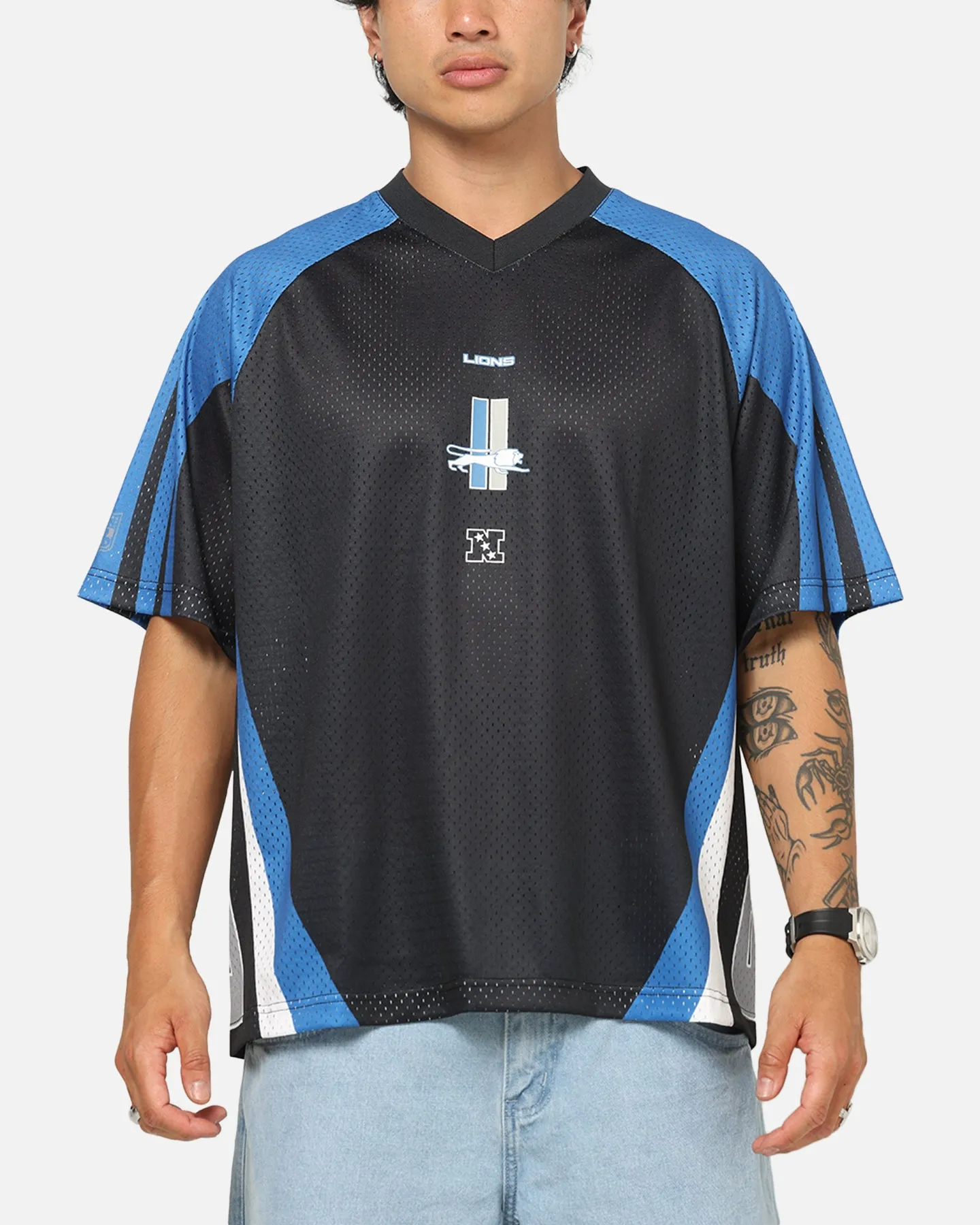 Mitchell & Ness Detroit Lions Warehouse Rave Jersey Black/Blue/White sold by Culture Kings product image thumbnail 2