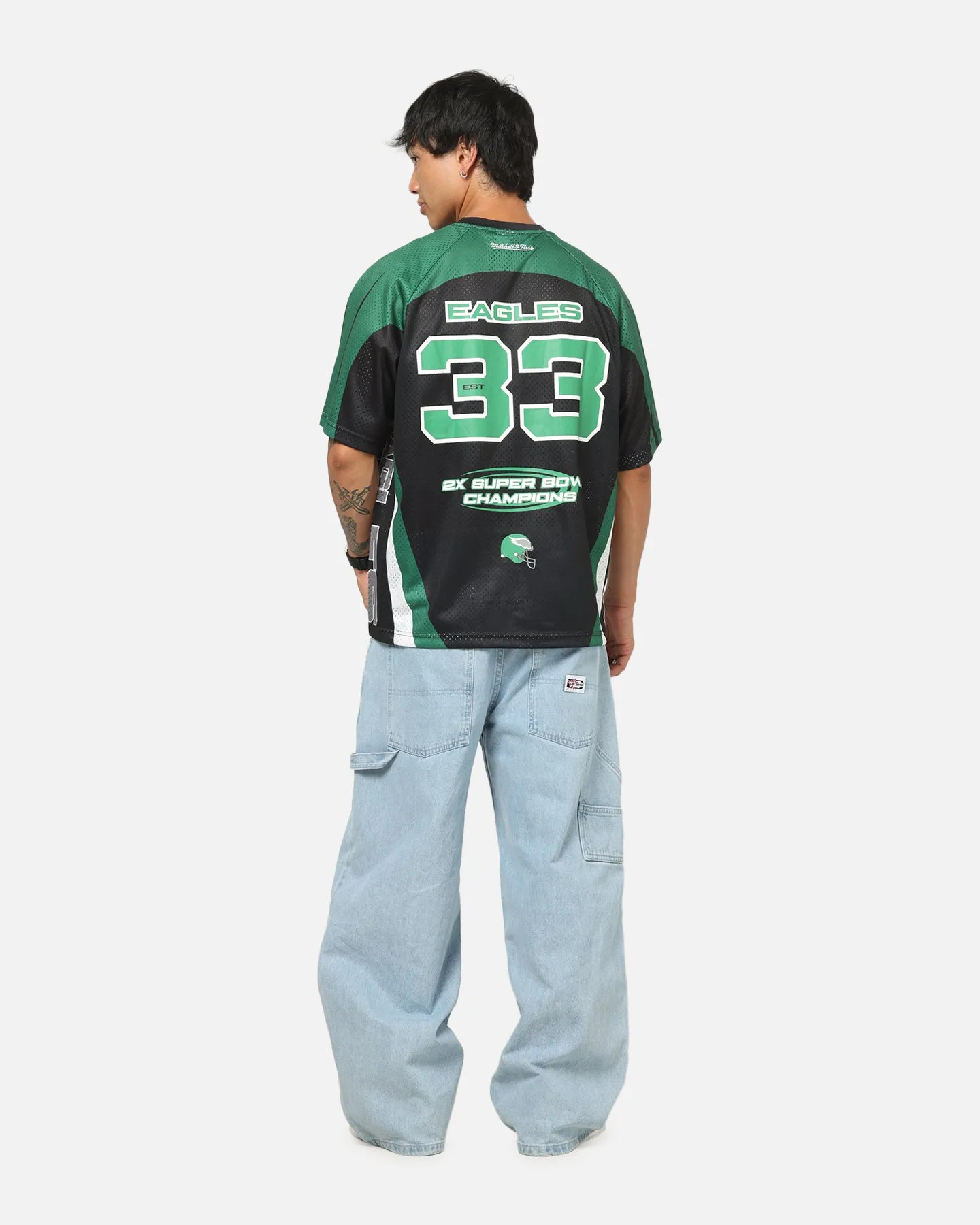 Mitchell & Ness Philadelphia Eagles Warehouse Rave Jersey Black/Green sold by Culture Kings product image thumbnail 4