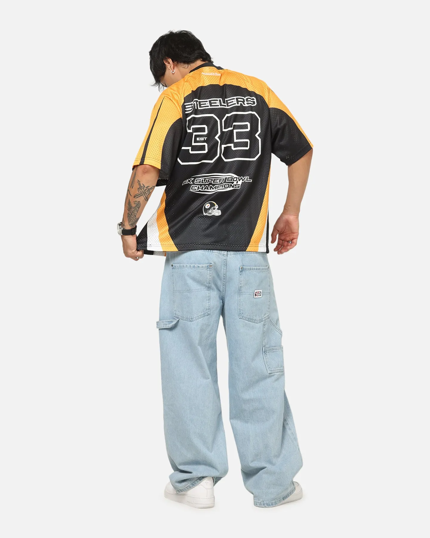 Mitchell & Ness Pittsburgh Steelers Warehouse Rave Jersey Black/Yellow sold by Culture Kings product image thumbnail 3