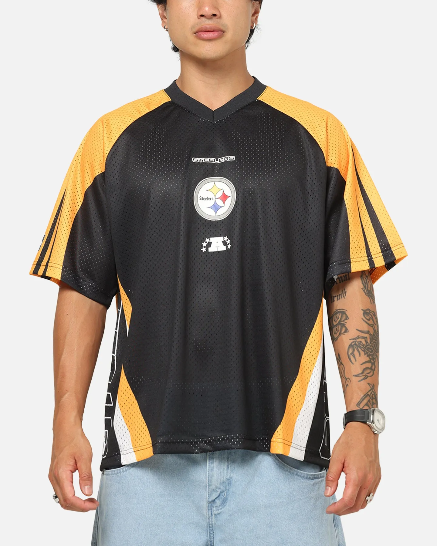 Mitchell & Ness Pittsburgh Steelers Warehouse Rave Jersey Black/Yellow sold by Culture Kings