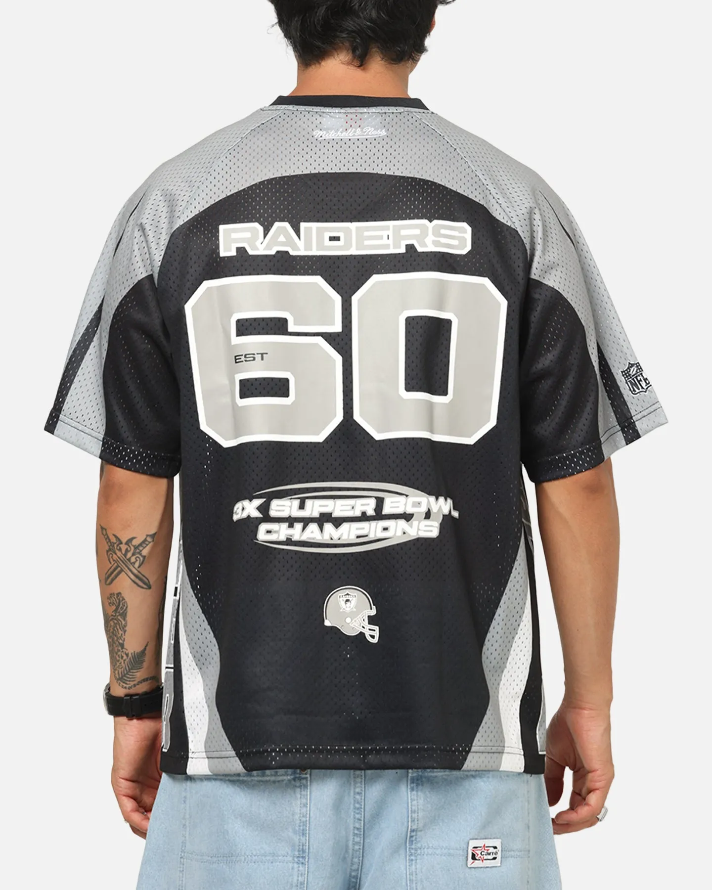 Mitchell & Ness Las Vegas Raiders Warehouse Rave Jersey Black/Grey/White sold by Culture Kings product image thumbnail 2