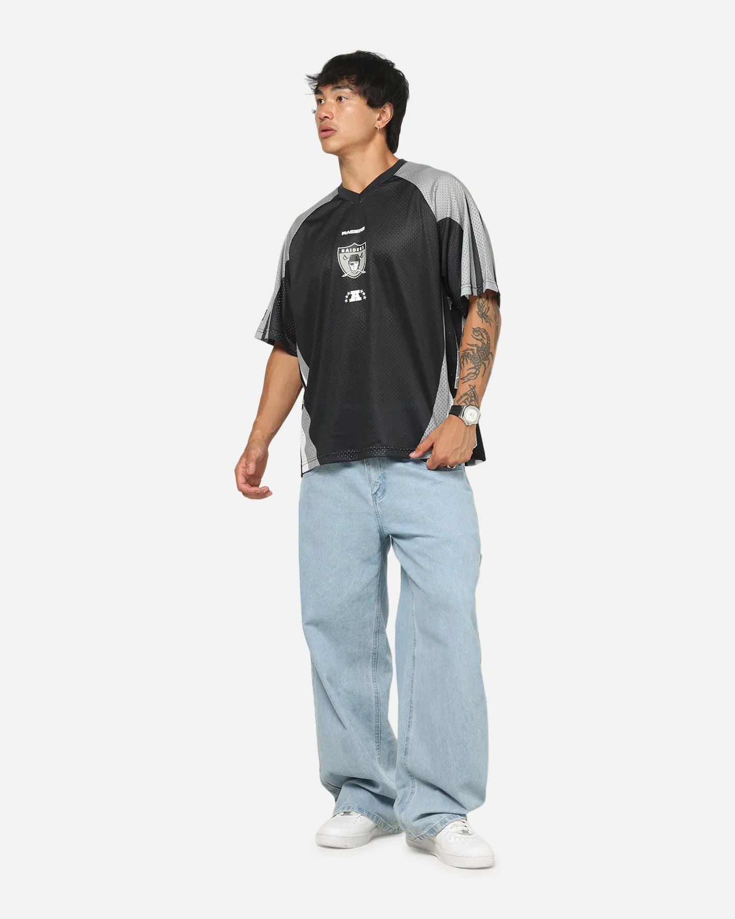 Mitchell & Ness Las Vegas Raiders Warehouse Rave Jersey Black/Grey/White sold by Culture Kings product image thumbnail 3