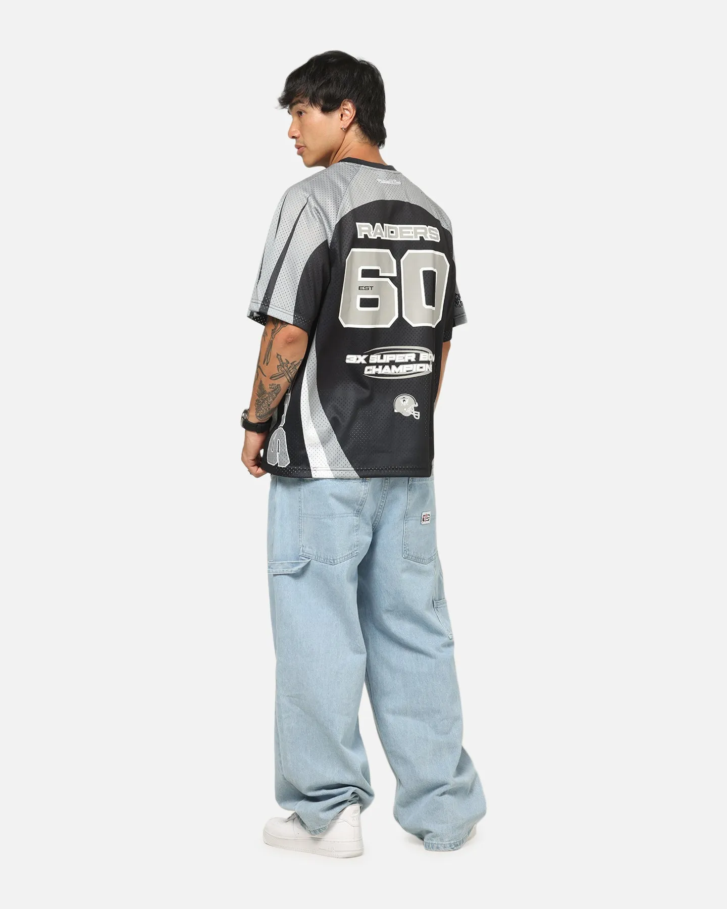 Mitchell & Ness Las Vegas Raiders Warehouse Rave Jersey Black/Grey/White sold by Culture Kings product image thumbnail 4