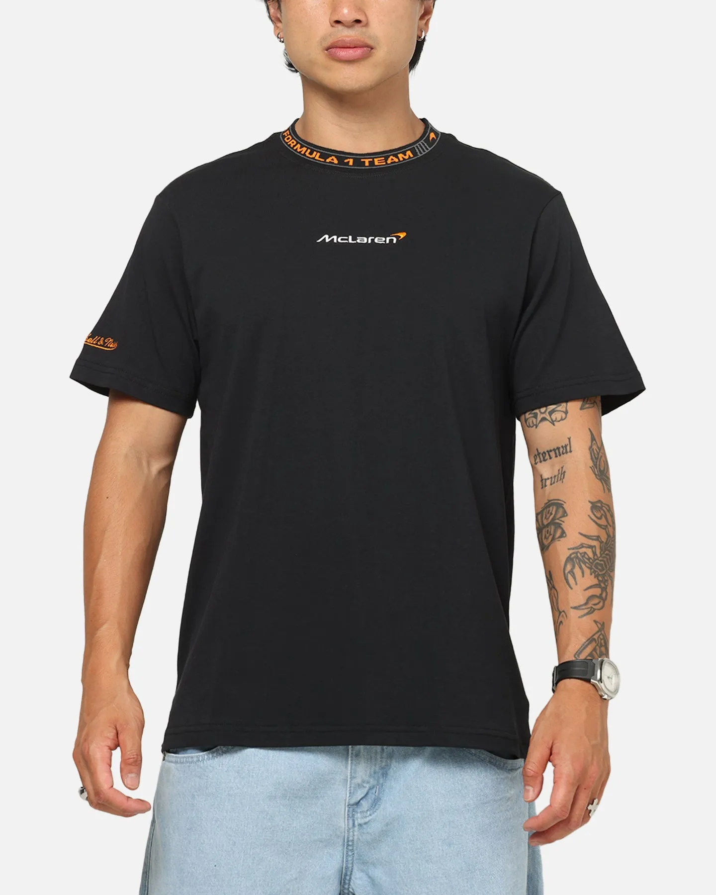Mitchell & Ness X Mclaren Icon T-Shirt Faded Black sold by Culture Kings
