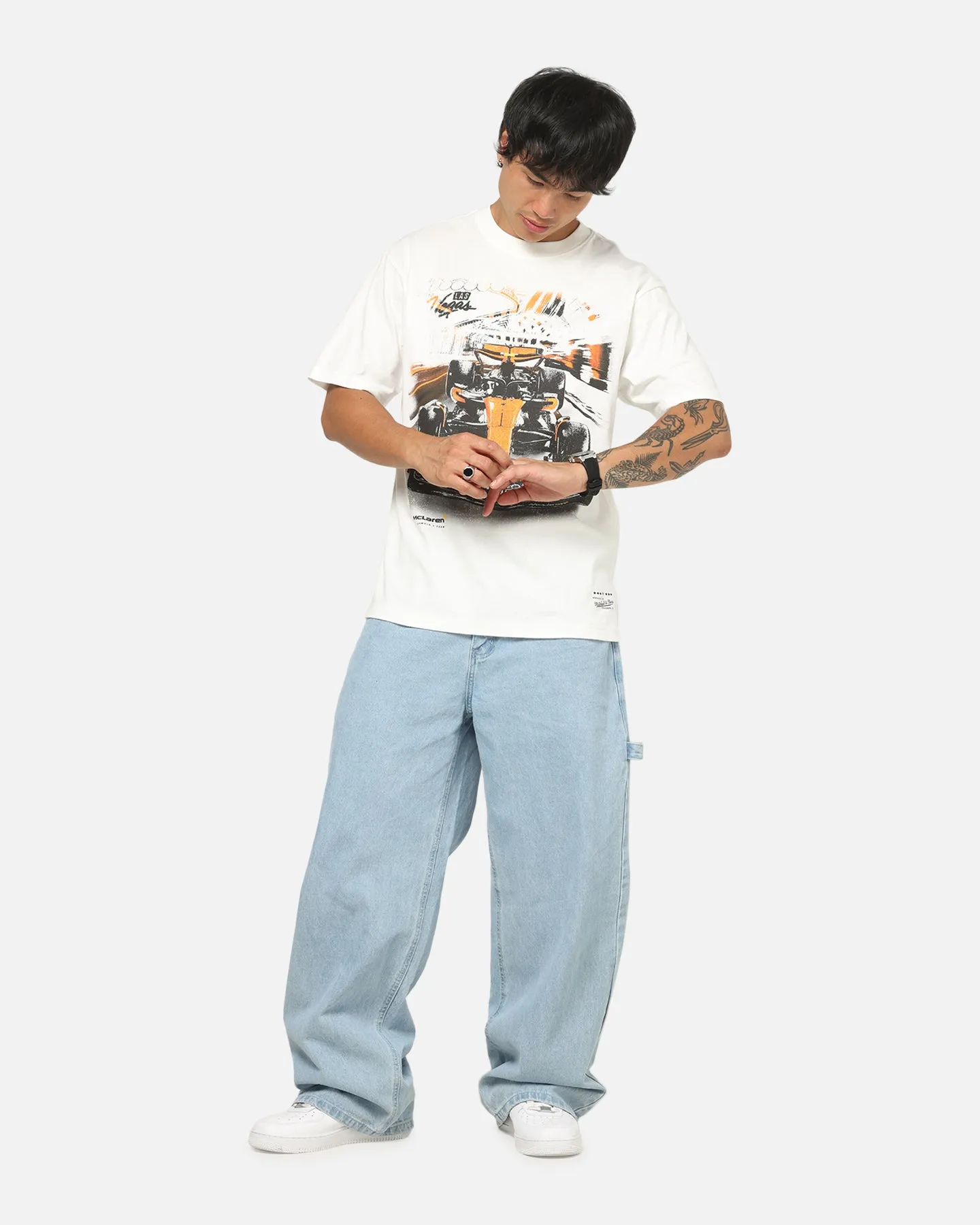 Mitchell & Ness X Mclaren Vegas 2025 T-Shirt Vintage White sold by Culture Kings product image thumbnail 2