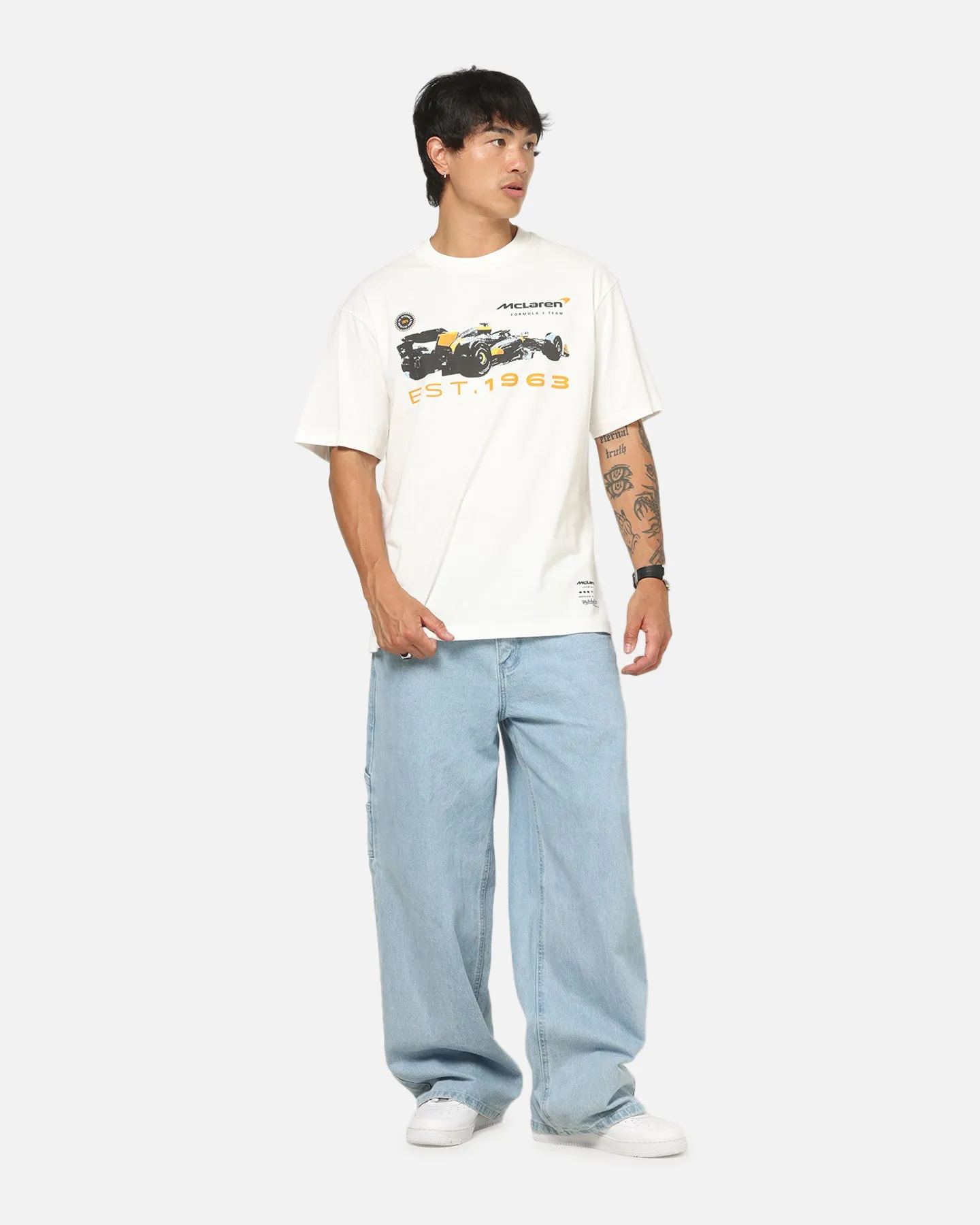 Mitchell & Ness X Mclaren Tailgate T-Shirt Vintage White sold by Culture Kings product image thumbnail 2