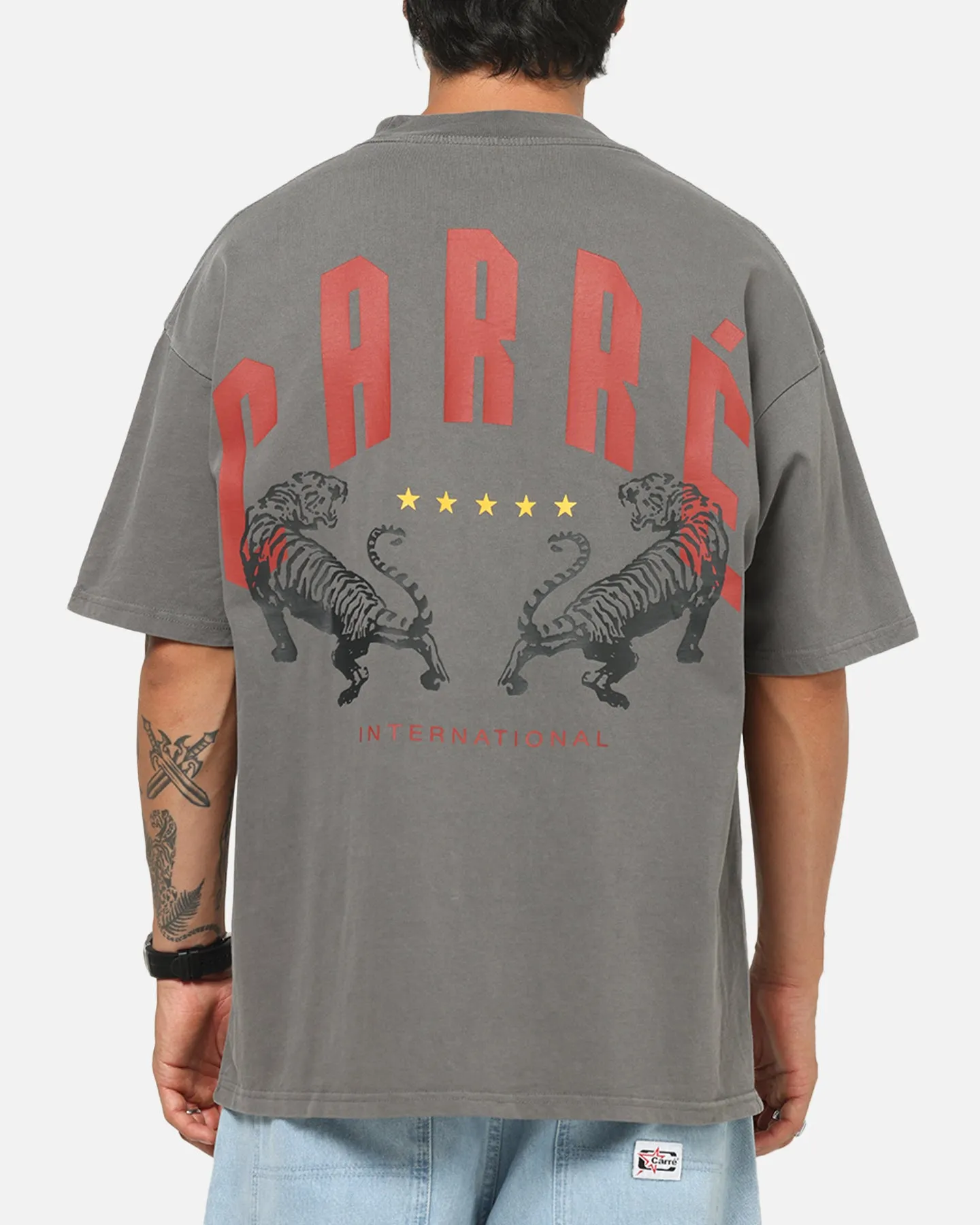 Carre Tiger Glow T-Shirt Washed Charcoal sold by Culture Kings