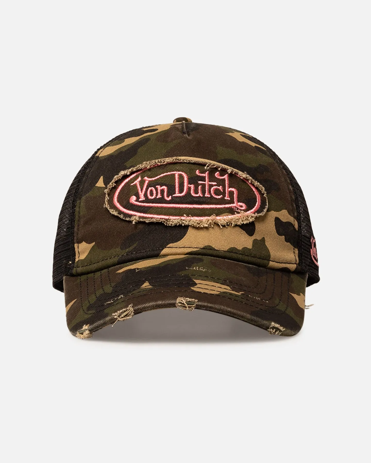 Von Dutch Camo Patch Trucker Snapback Camo sold by Culture Kings